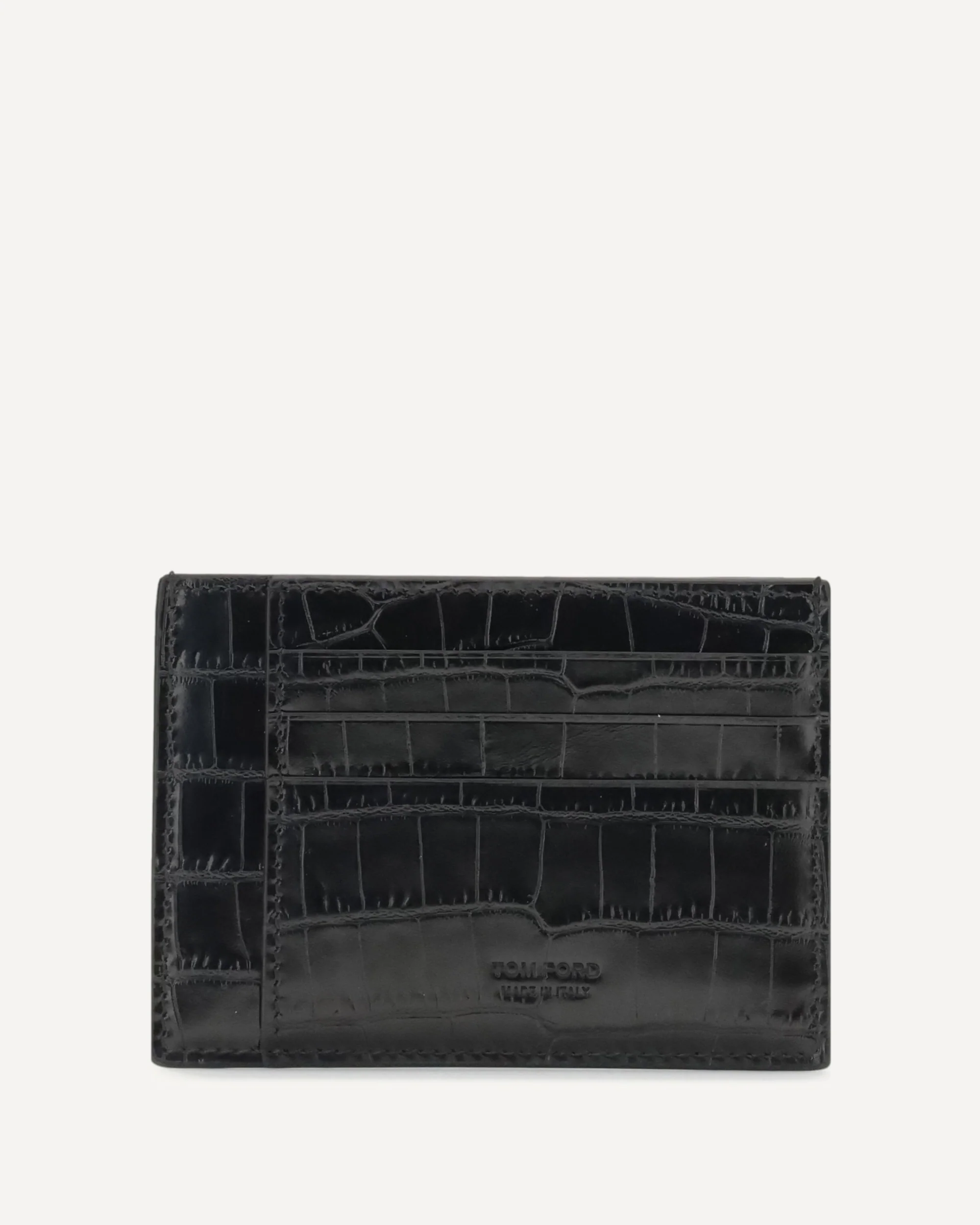 Croco leather Card Holder - BLACK | Cheap Luxury Handbags Store,