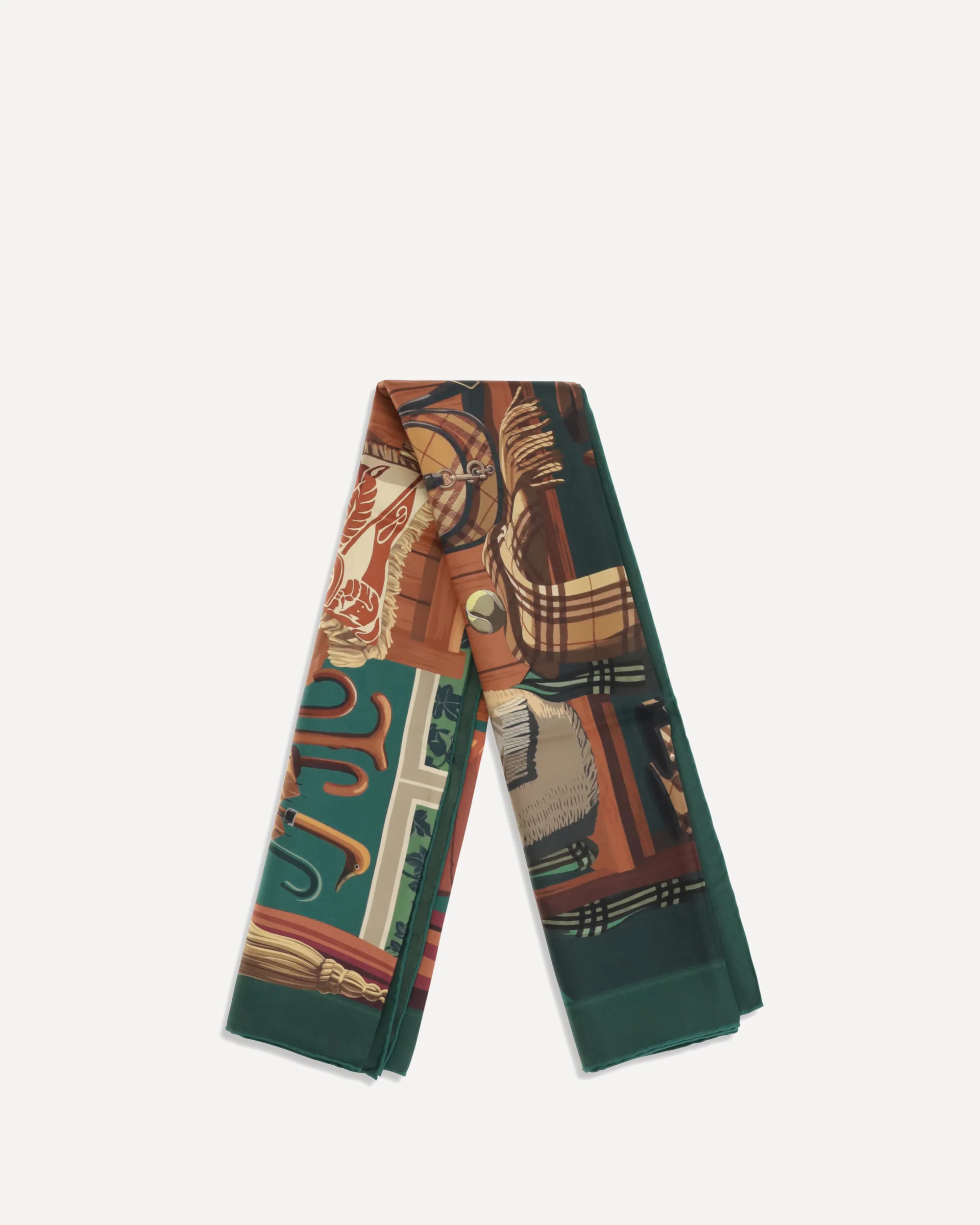 Knight & Day silk Scarf - GREEN | Cheap Luxury Handbags Store,