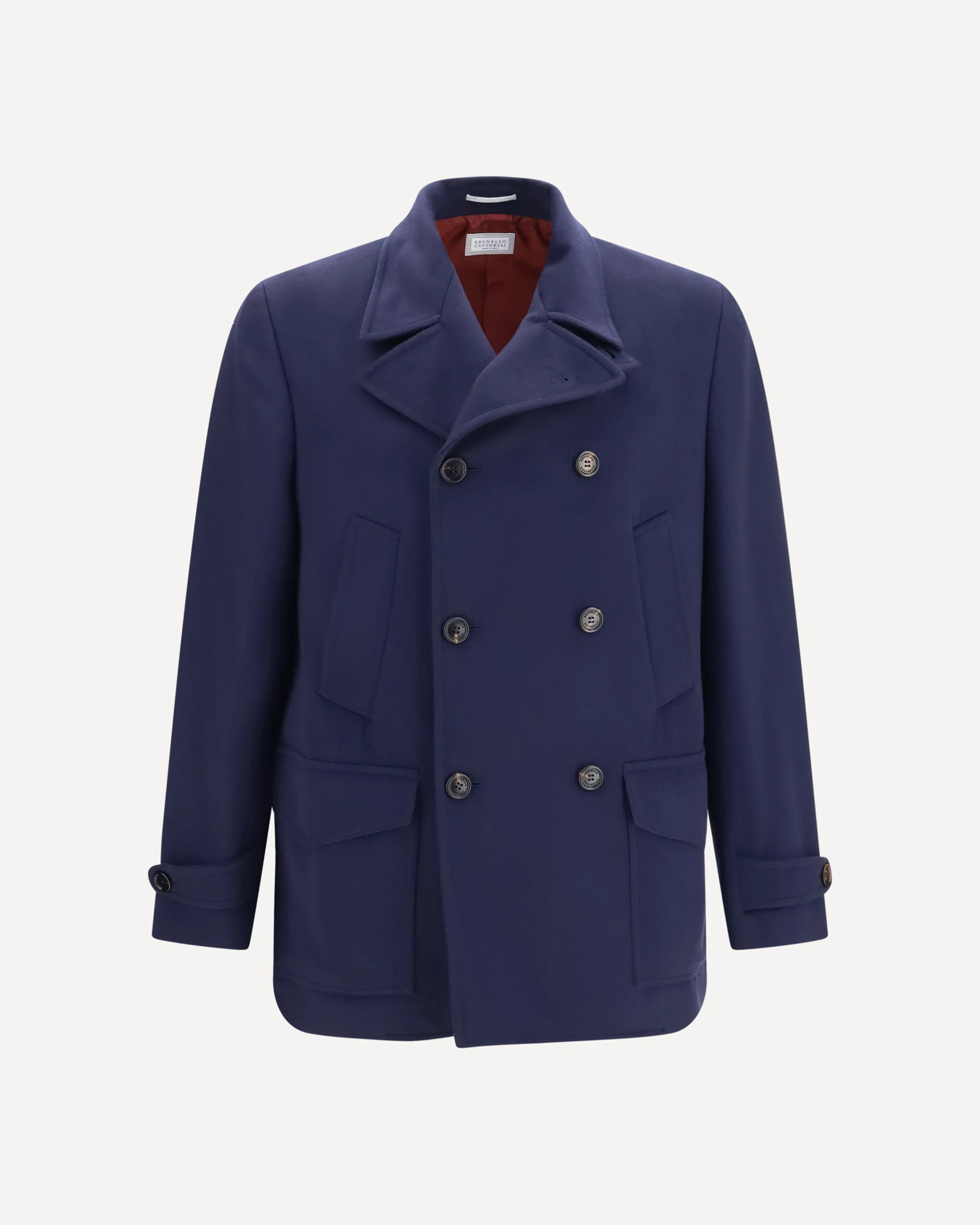Double-breasted wool Coat - BLUE | Cheap Luxury Handbags Store,