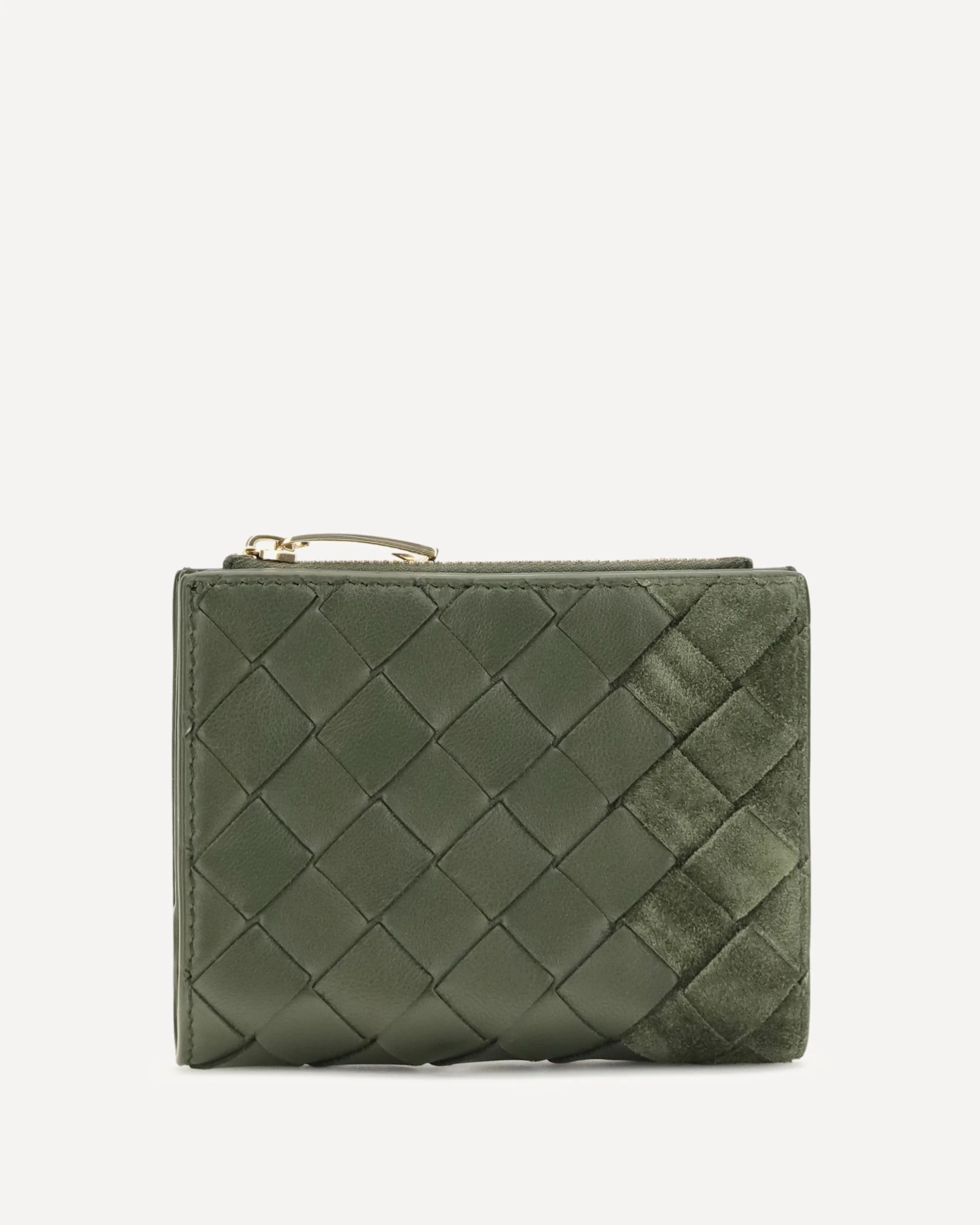 Bifold Intrecciato Wallet - GREEN | Cheap Luxury Handbags Store,