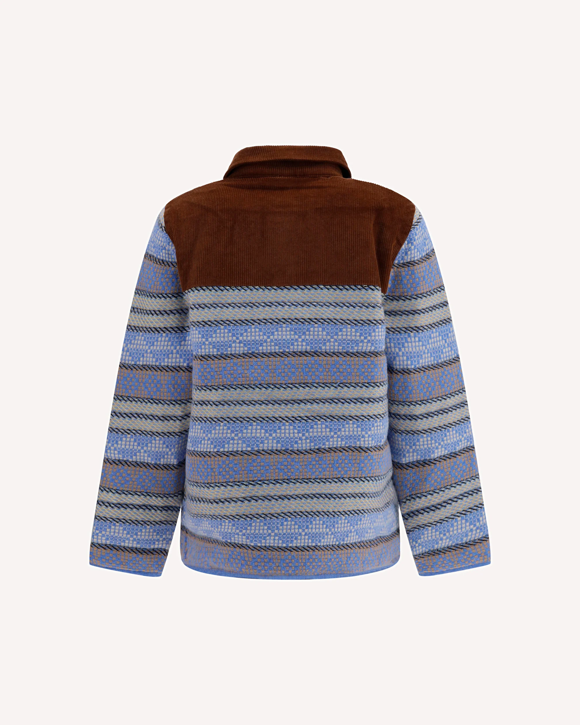 Western Industry geometric Jacket - LIGHT BLUE | Cheap Luxury Handbags Store,