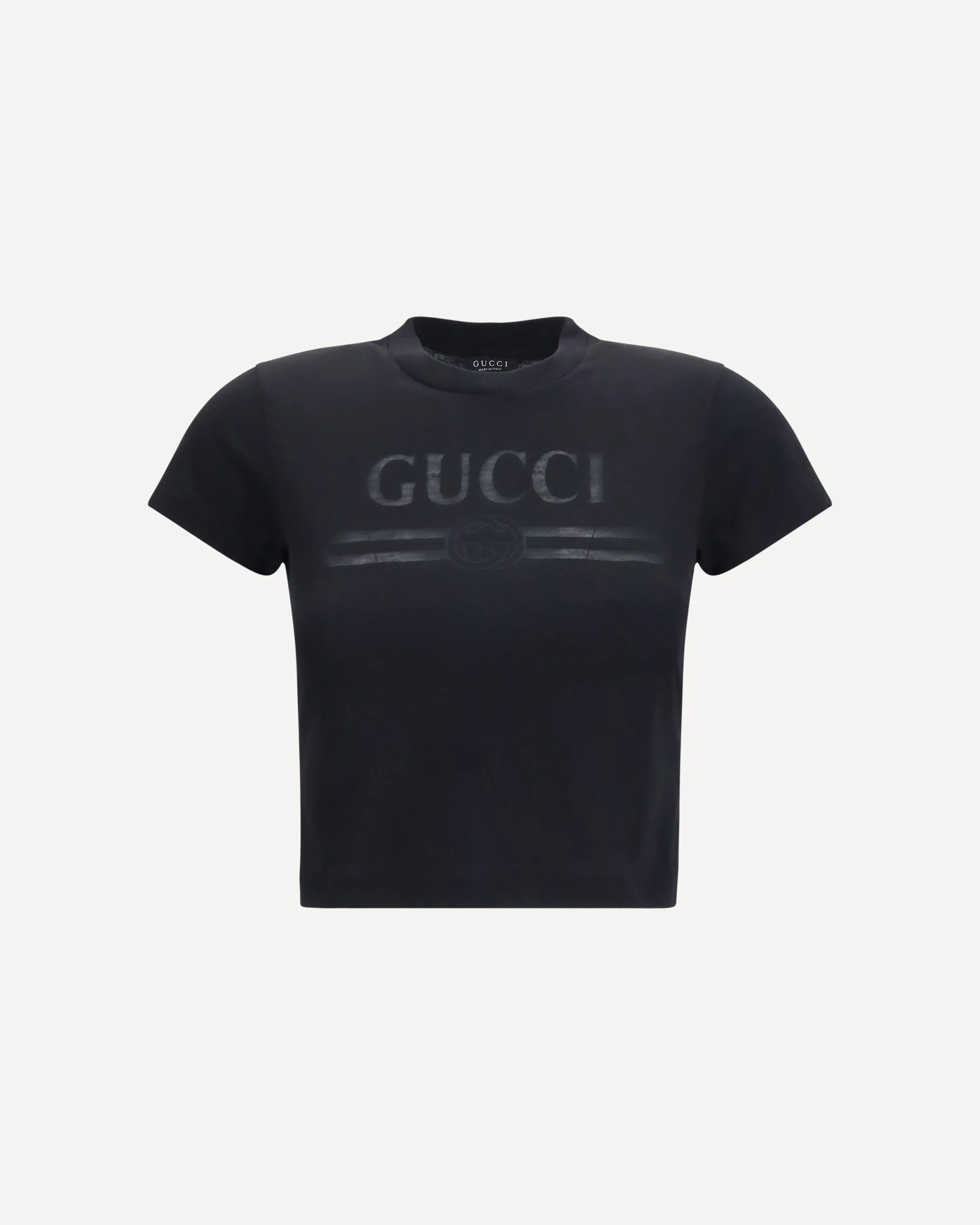 Cotton jersey T-shirt with devoré detail - BLACK | Cheap Luxury Handbags Store,