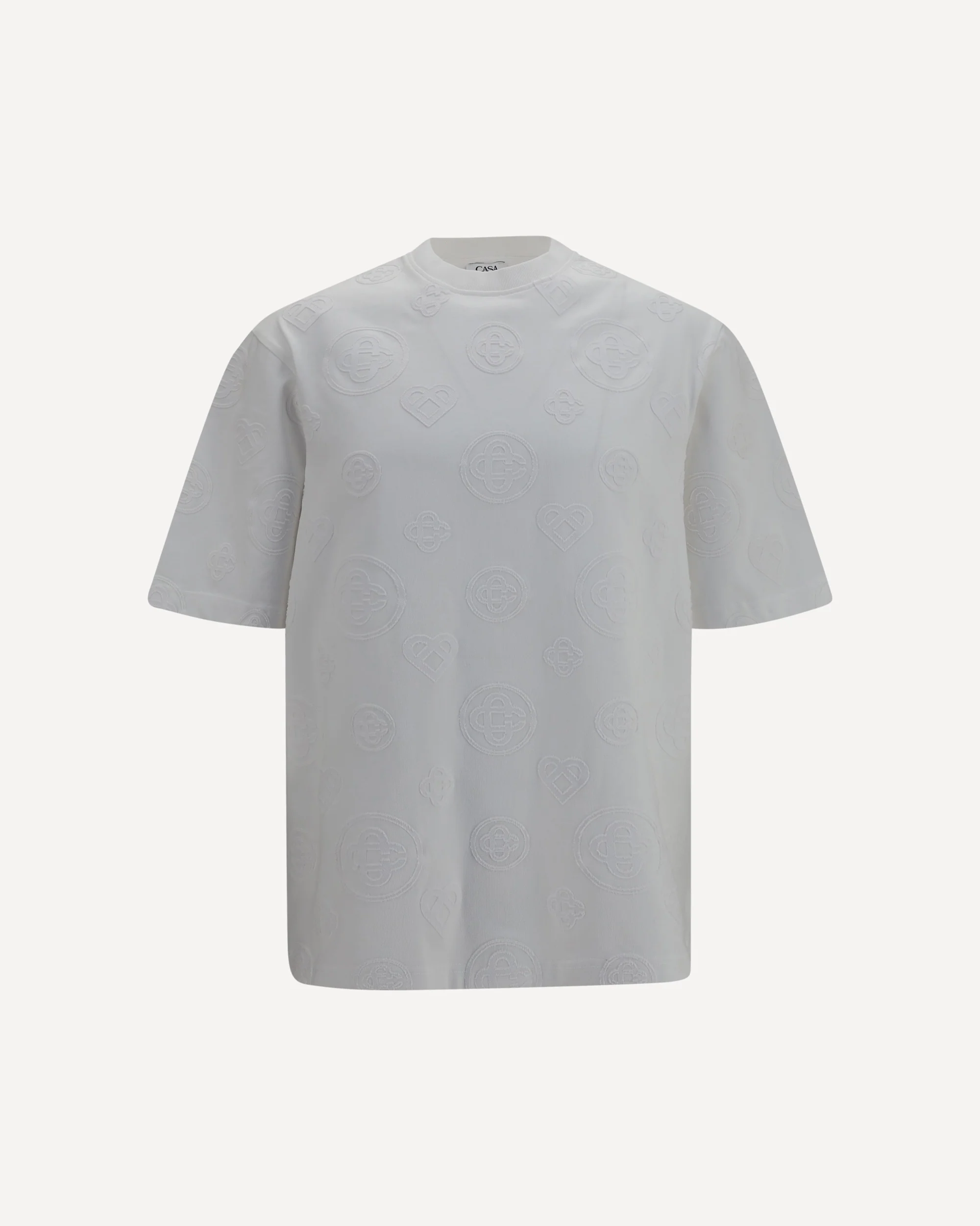 Oversized all-over monogram T-shirt - WHITE | Cheap Luxury Handbags Store,