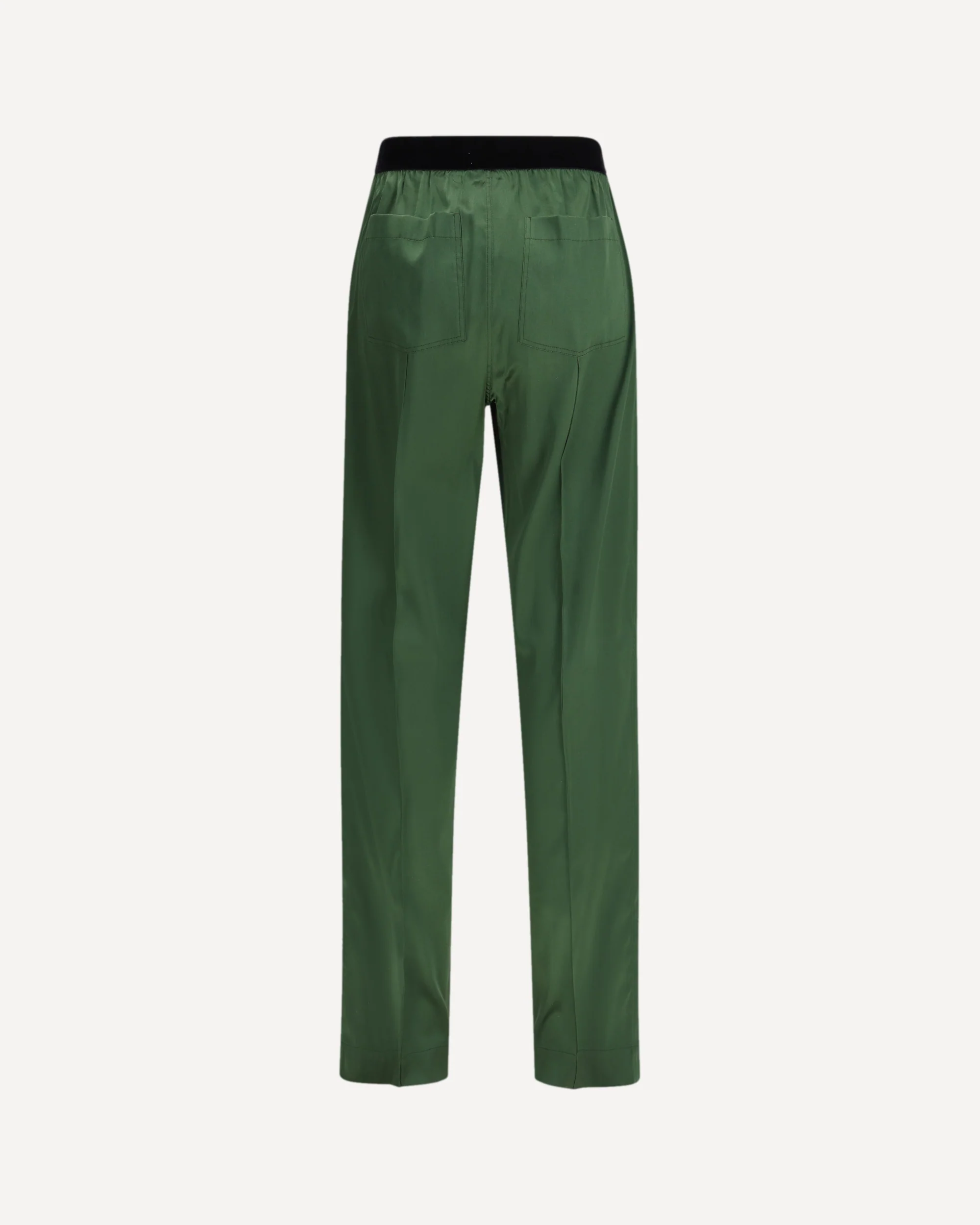 Stretch silk satin Pants - GREEN | Cheap Luxury Handbags Store,