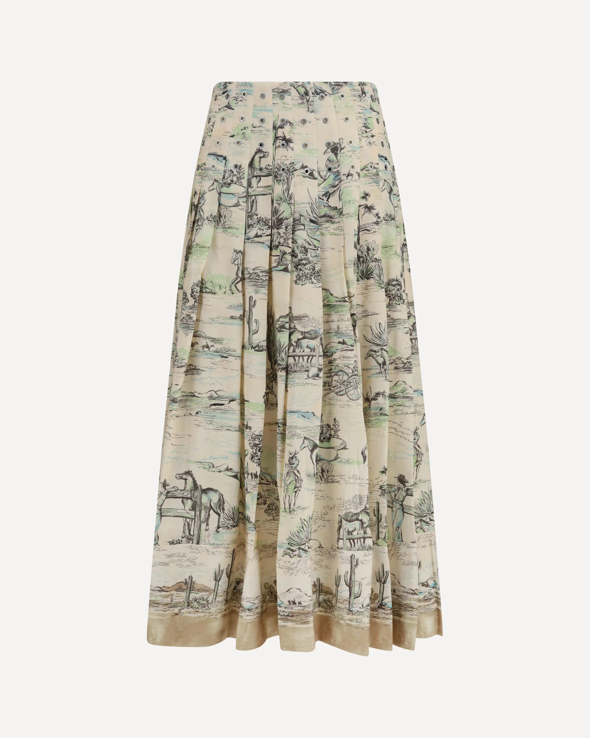 Scout linen midi Skirt - CREAM | Cheap Luxury Handbags Store,