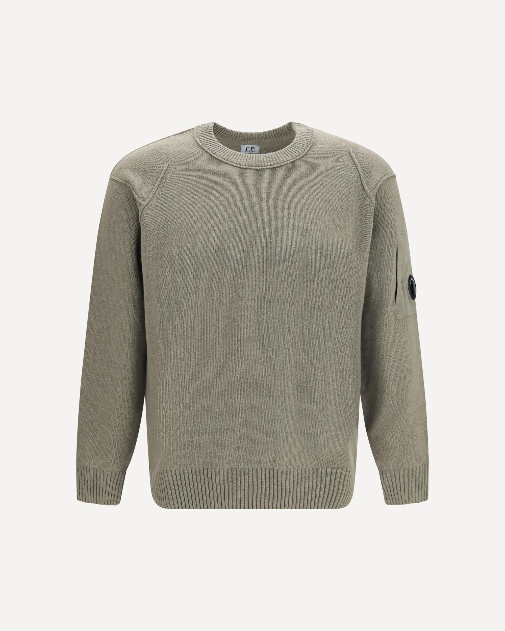 GRS lambswool crewneck Sweater - KHAKI  | Cheap Luxury Handbags Store,