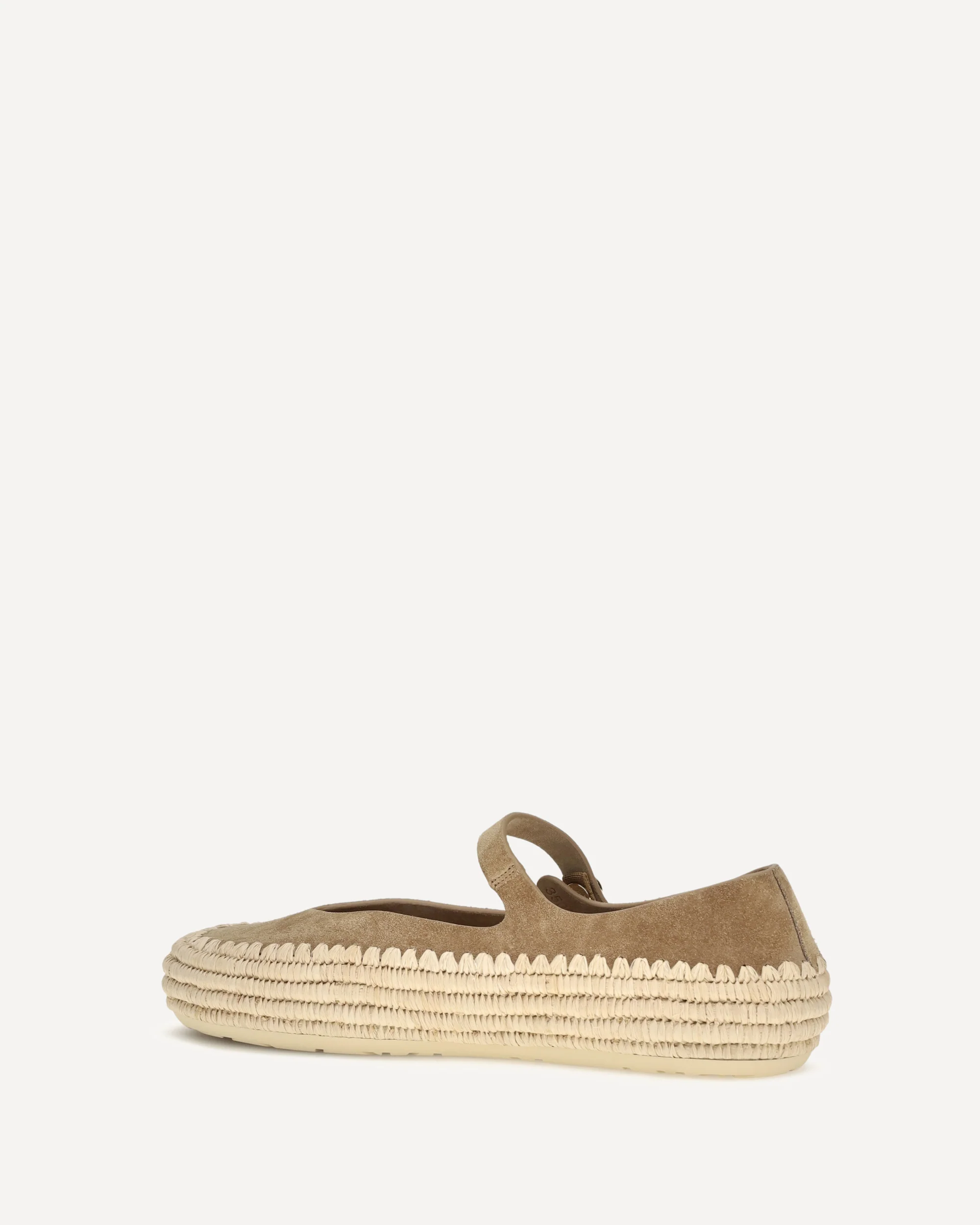 Rio suede and raffia Mary Jane Espadrillas - BEIGE | Cheap Luxury Handbags Store,