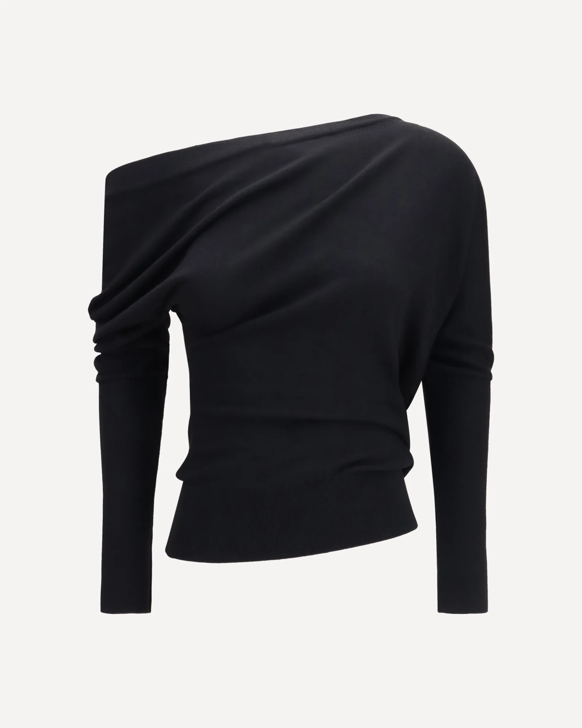Asymmetric Sweater - BLACK | Cheap Luxury Handbags Store,