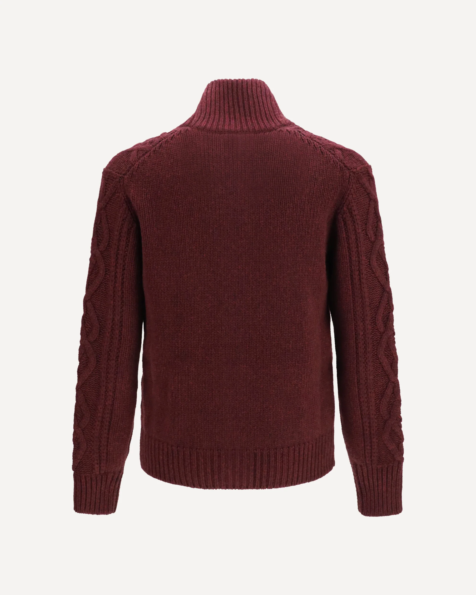 Cable-knit cashmere Cardigan - BORDEAUX | Cheap Luxury Handbags Store,