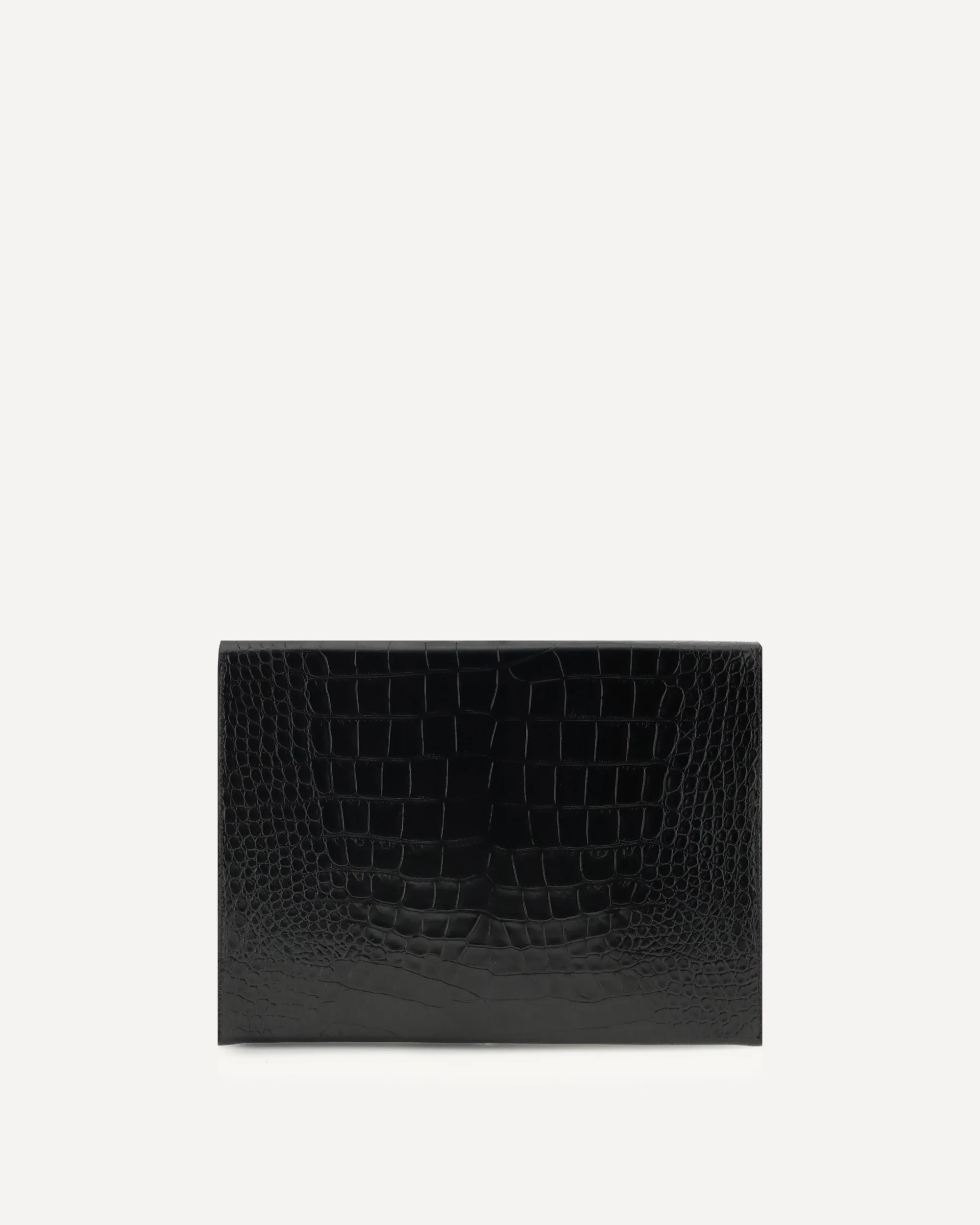 Crocodile print leather Pouch - BLACK | Cheap Luxury Handbags Store,