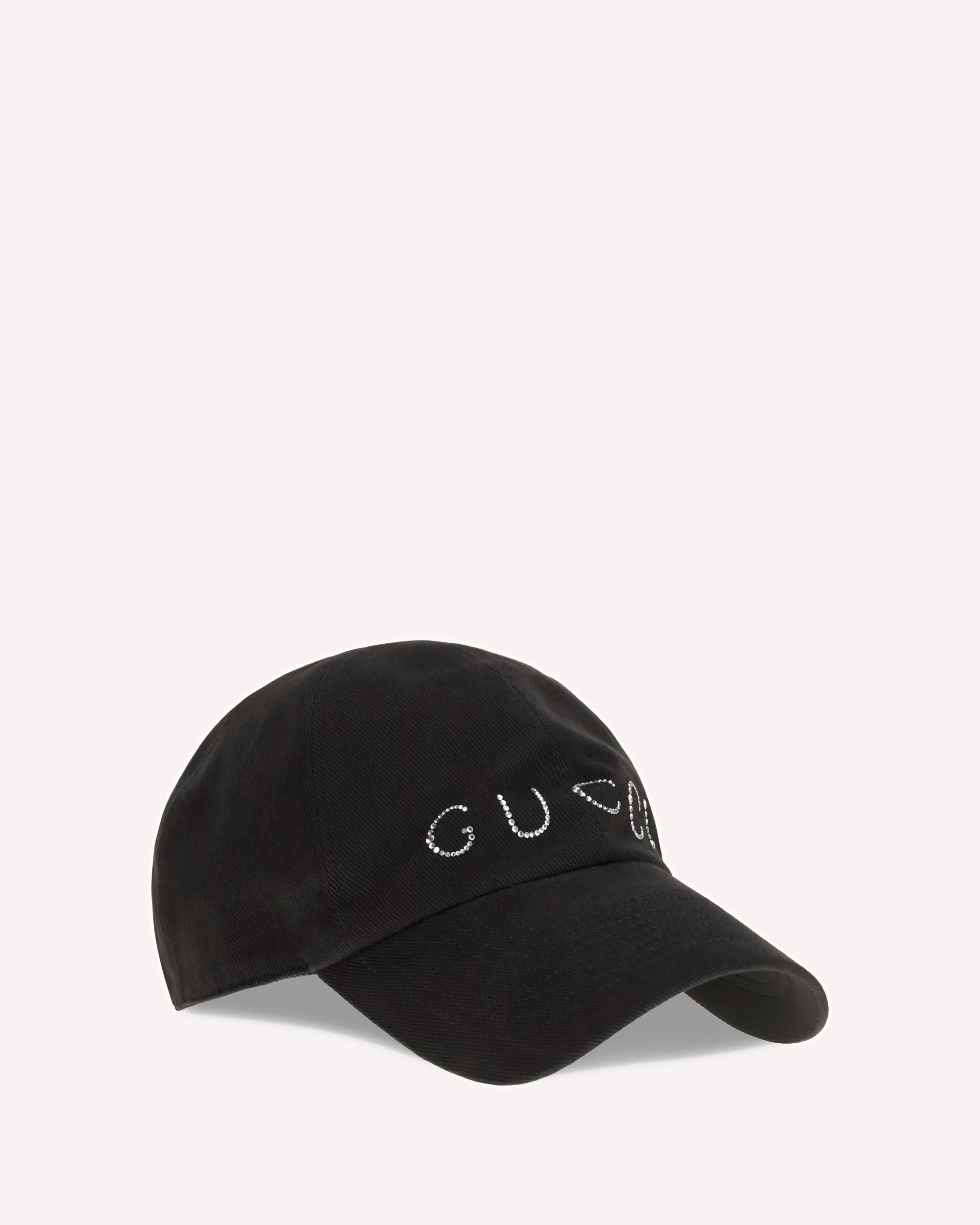 Rhinestone logo Baseball Cap - BLACK | Cheap Luxury Handbags Store,