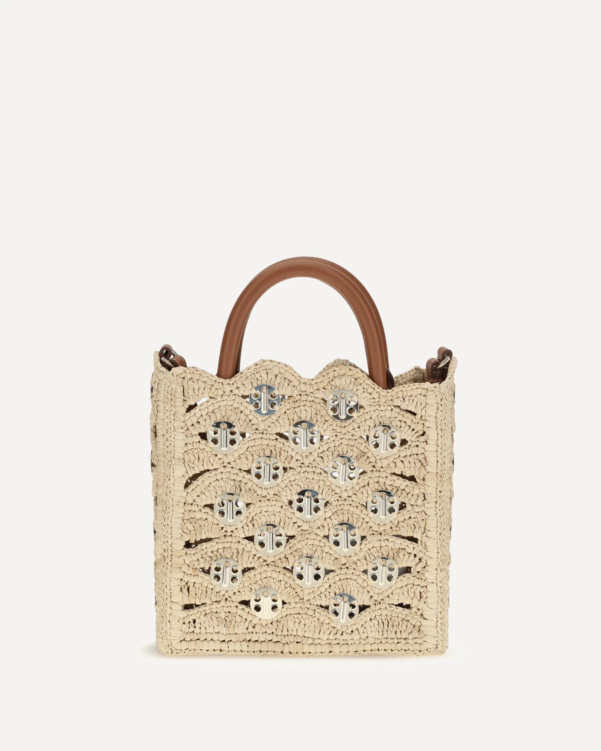 1969 Disc raffia Top-Handle Bag - BEIGE | Cheap Luxury Handbags Store,