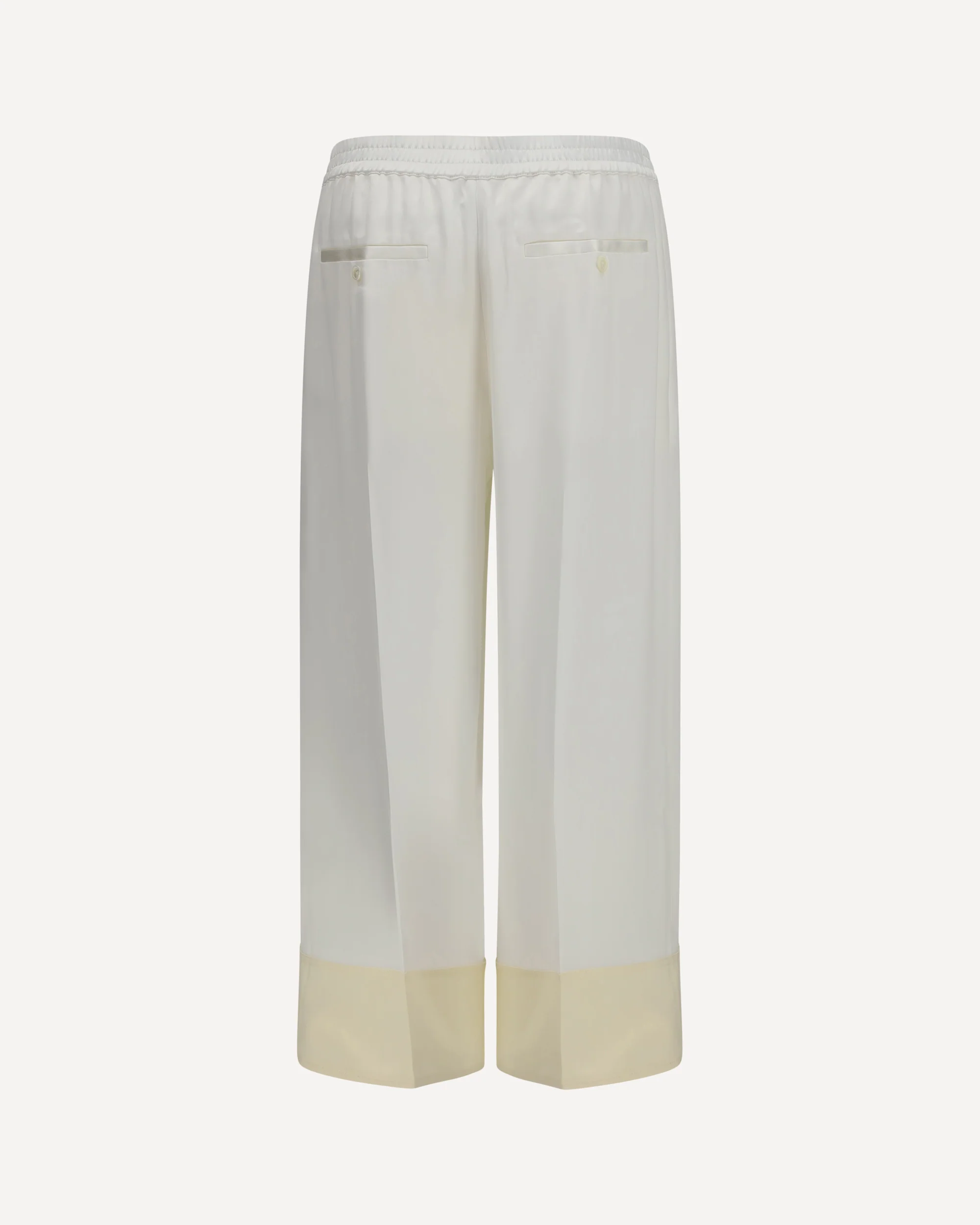 Drawstring satin Pants - WHITE | Cheap Luxury Handbags Store,
