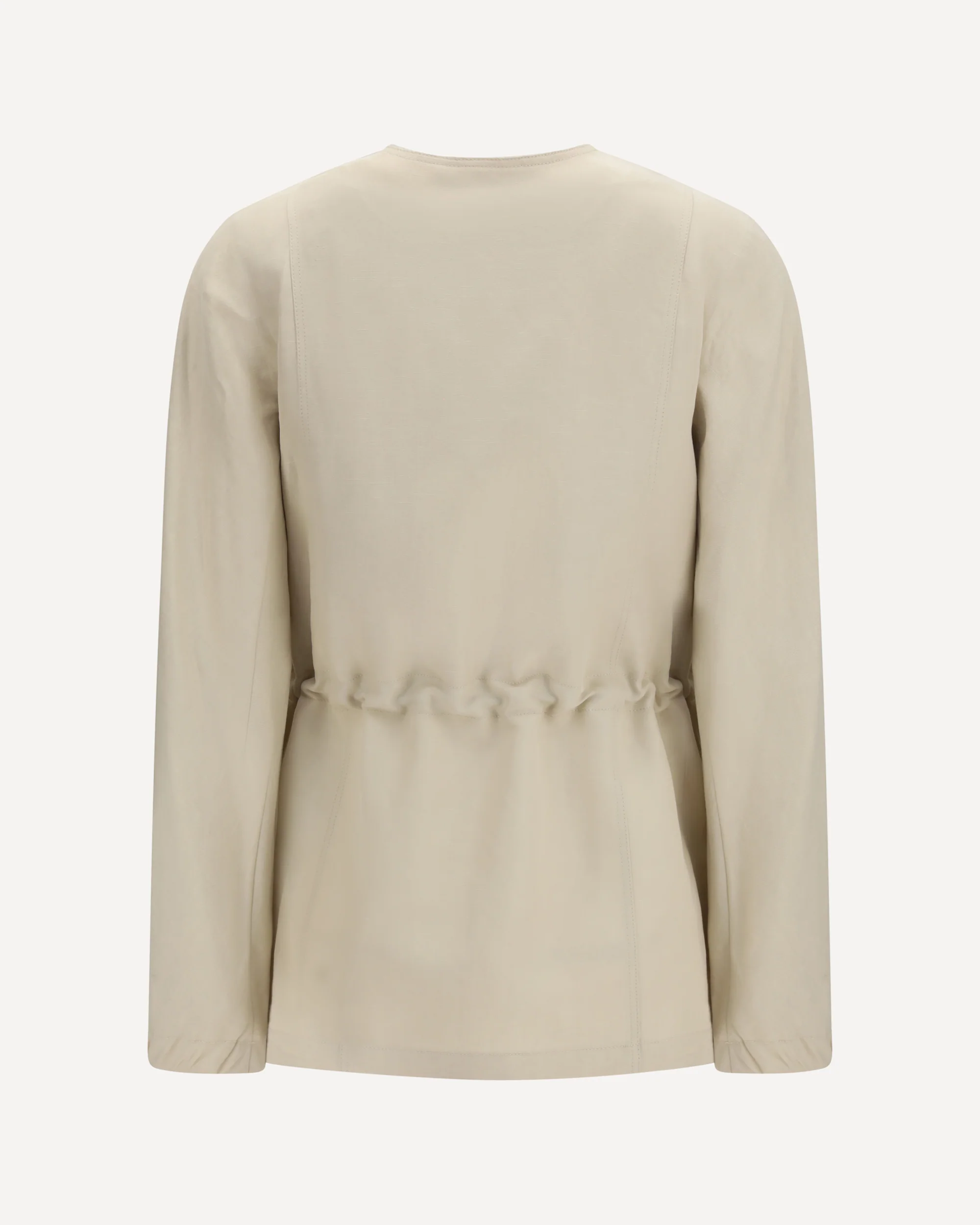 Carezza Jacket in linen and silk blend - BEIGE | Cheap Luxury Handbags Store,
