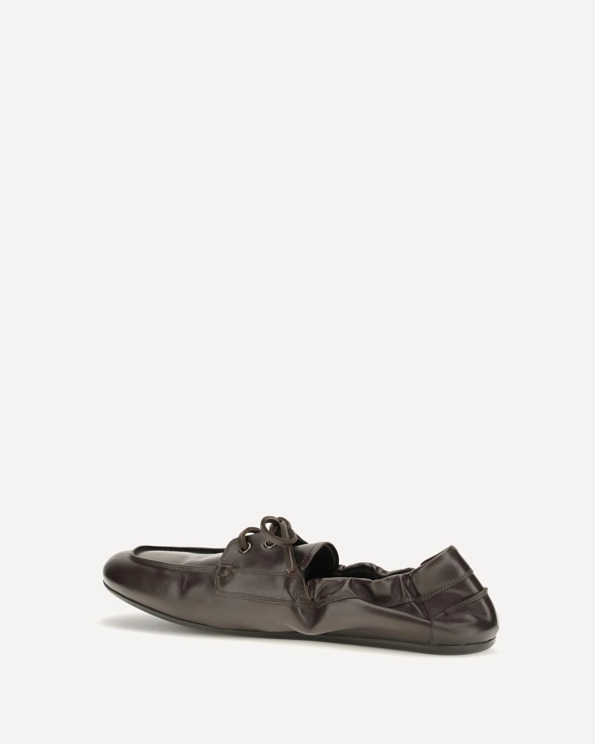 Aged leather lace-up Sneakers - BROWN | Cheap Luxury Handbags Store,