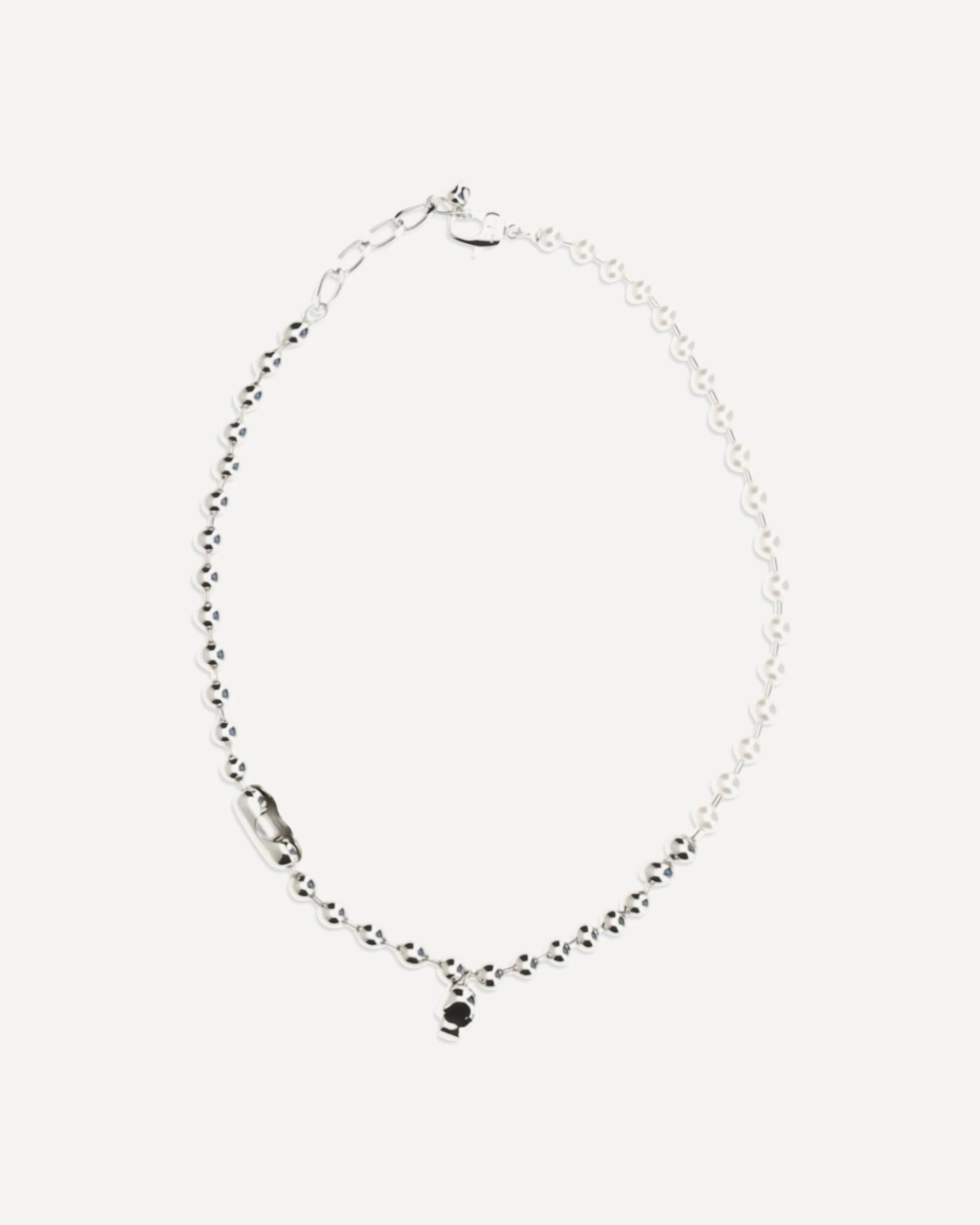 Pearl skull Necklace - WHITE | Cheap Luxury Handbags Store,