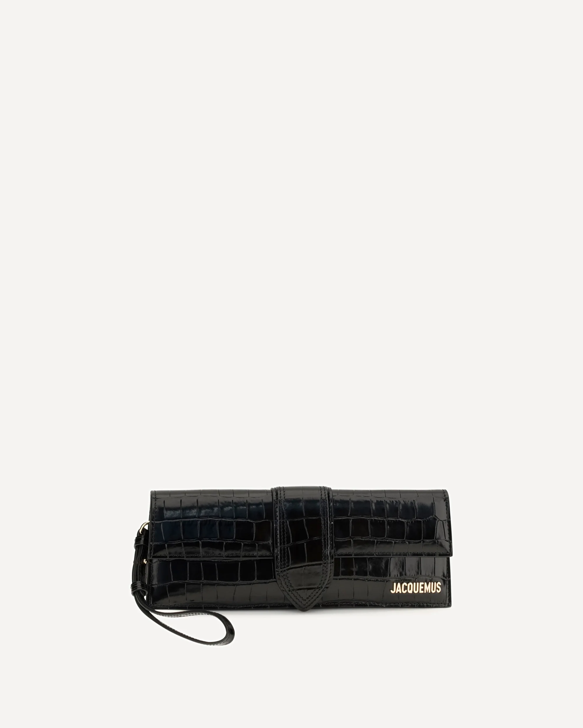 Crocodile-effect Bambino Pouch - BLACK | Cheap Luxury Handbags Store,
