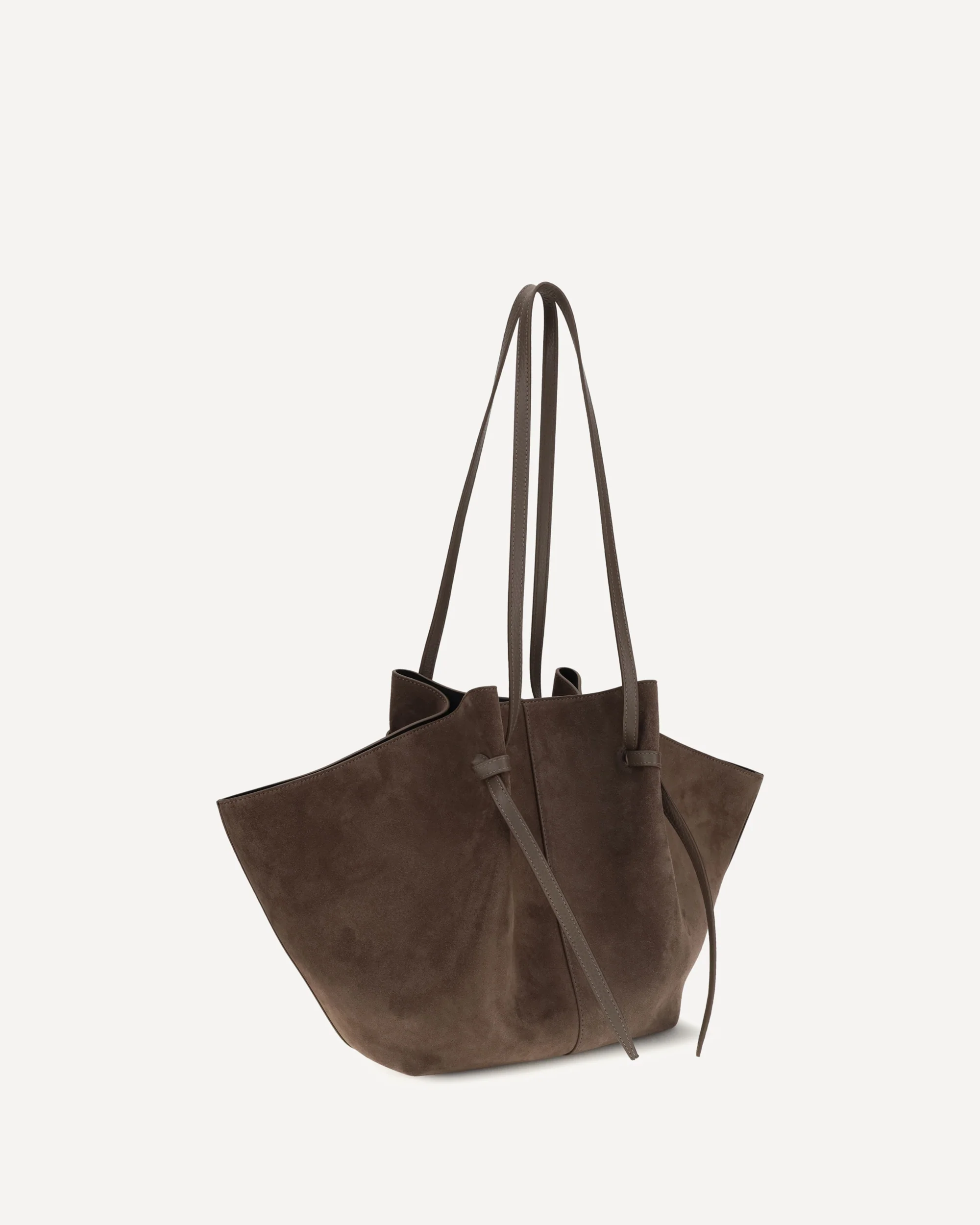 Mochi large suede Shoulder Bag - BROWN | Cheap Luxury Handbags Store,