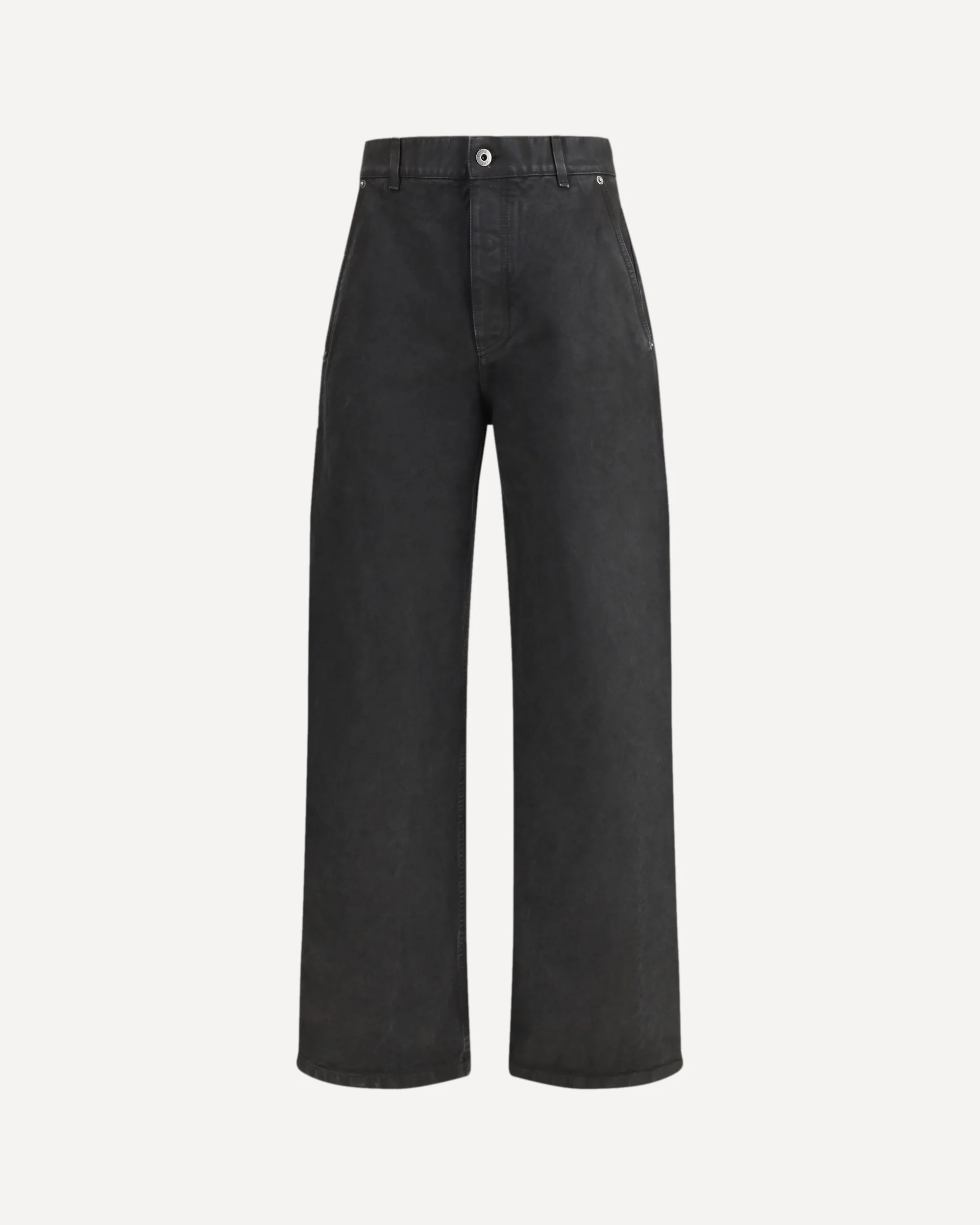Baggy Jeans with a decorative single belt detail - BLACK | Cheap Luxury Handbags Store,