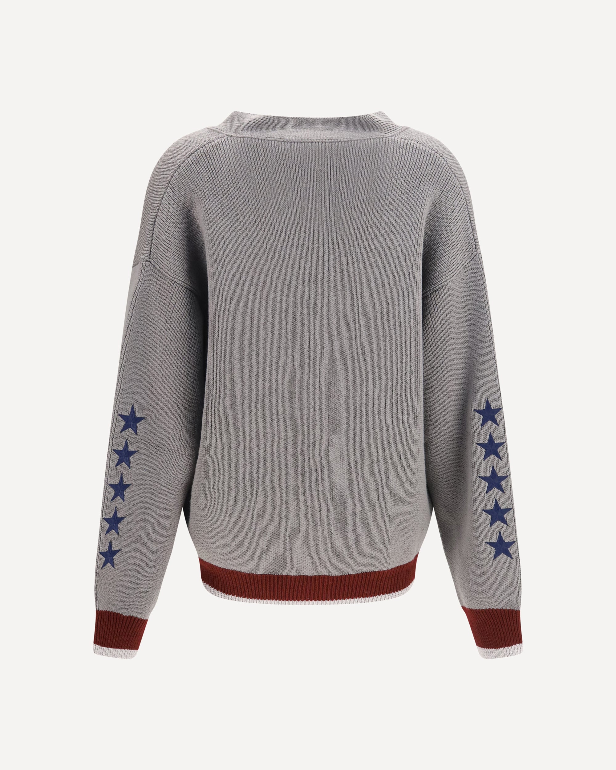 College Varsity Knit Cardigan - GREY | Cheap Luxury Handbags Store,