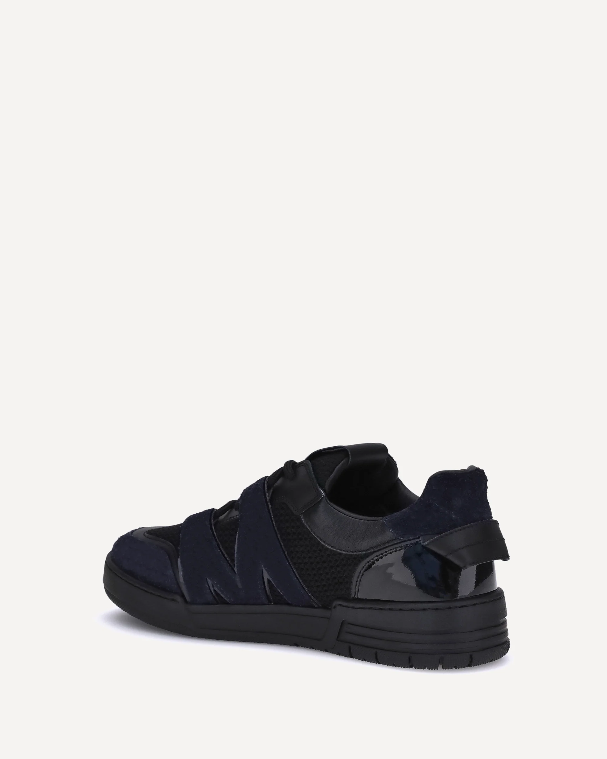 Leather and mesh Sneakers - BLACK | Cheap Luxury Handbags Store,