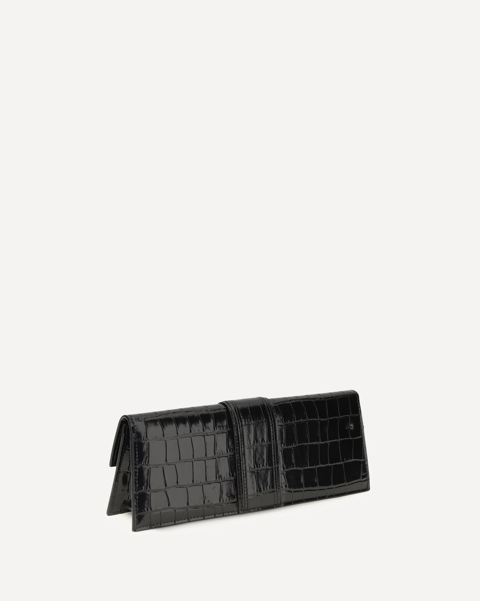 Crocodile-effect Bambino Pouch - BLACK | Cheap Luxury Handbags Store,