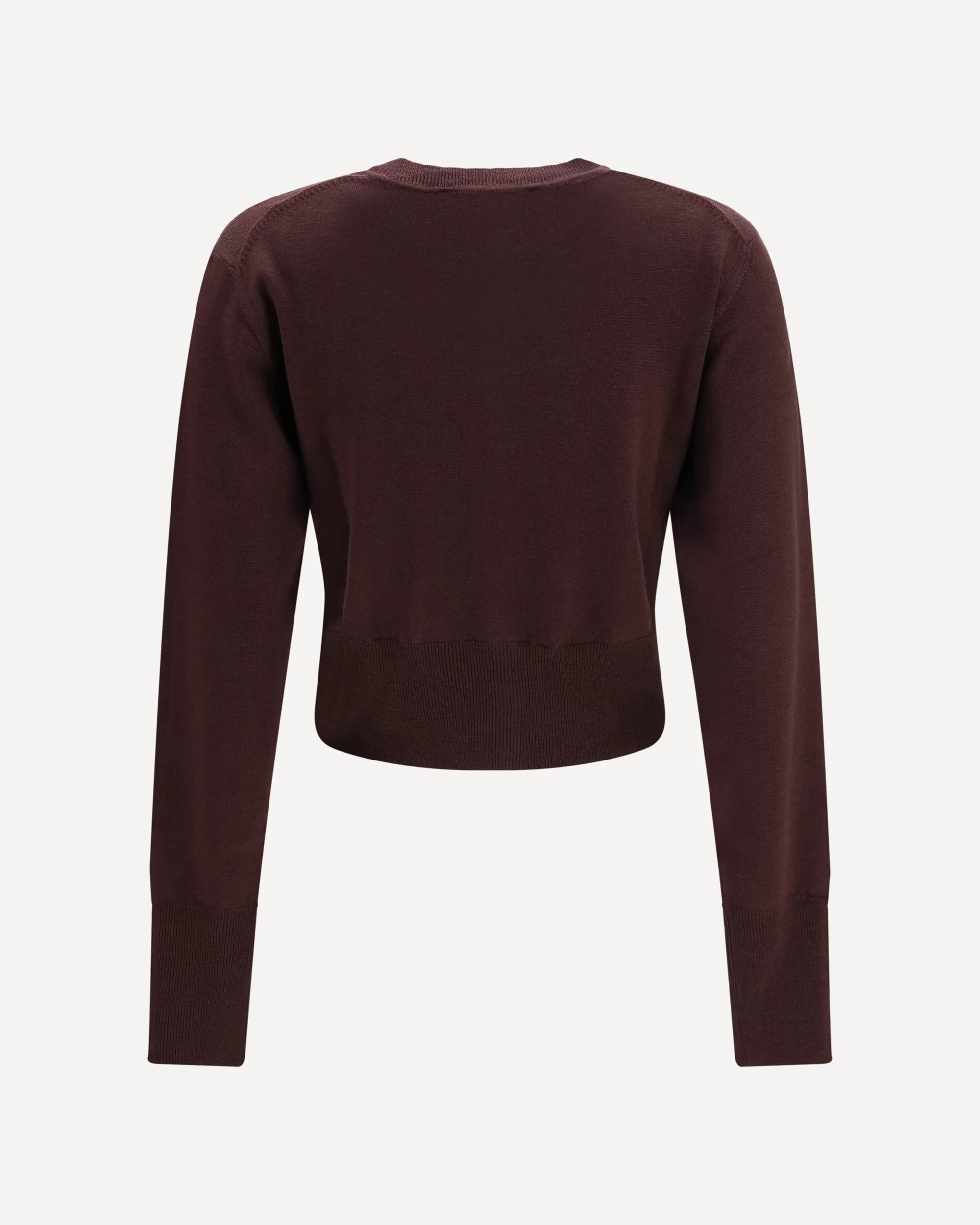 Bea cropped wool Cardigan - PURPLE | Cheap Luxury Handbags Store,