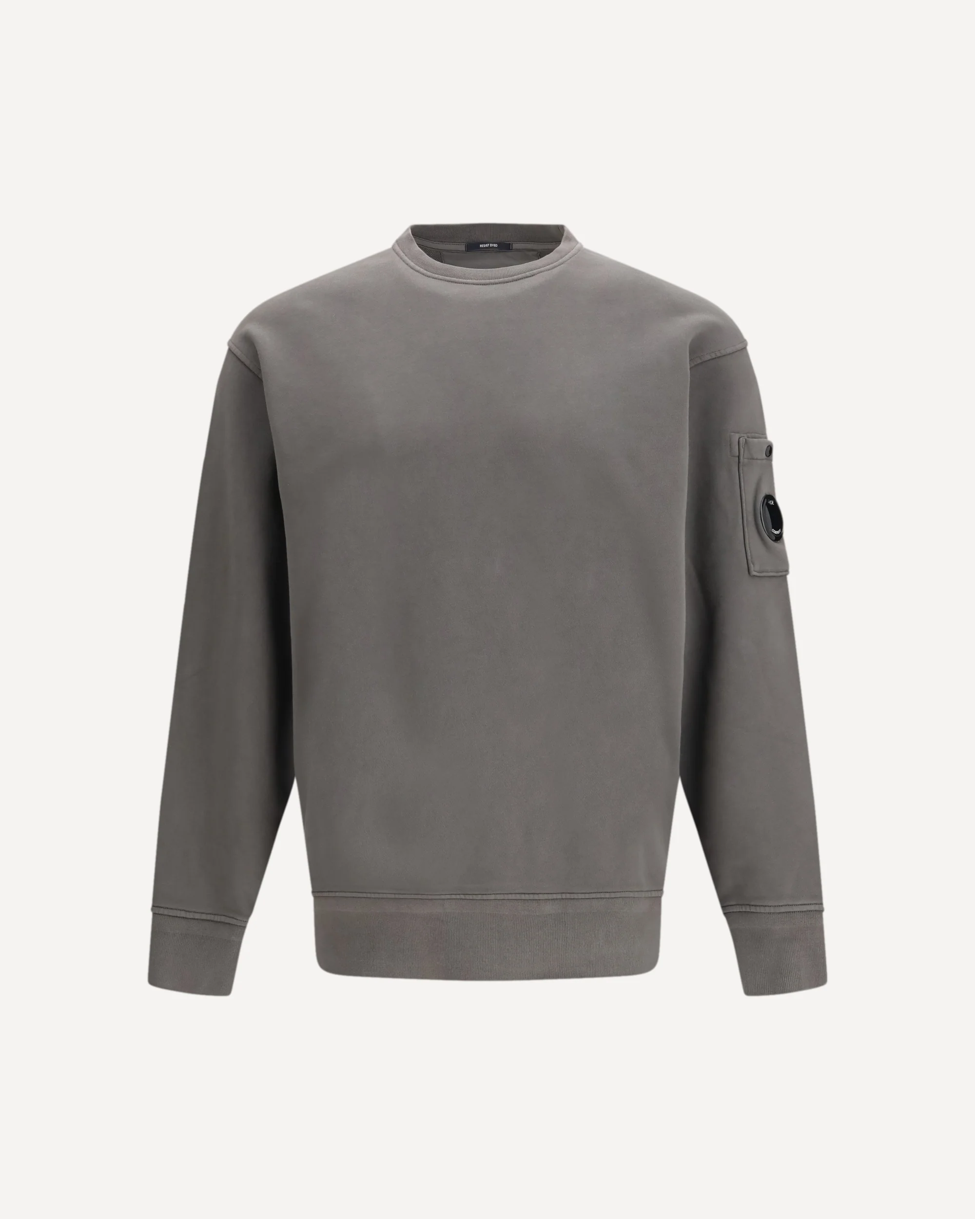 Diagonal Raised Fleece Crewneck Lens Sweatshirt - GREEN | Cheap Luxury Handbags Store,