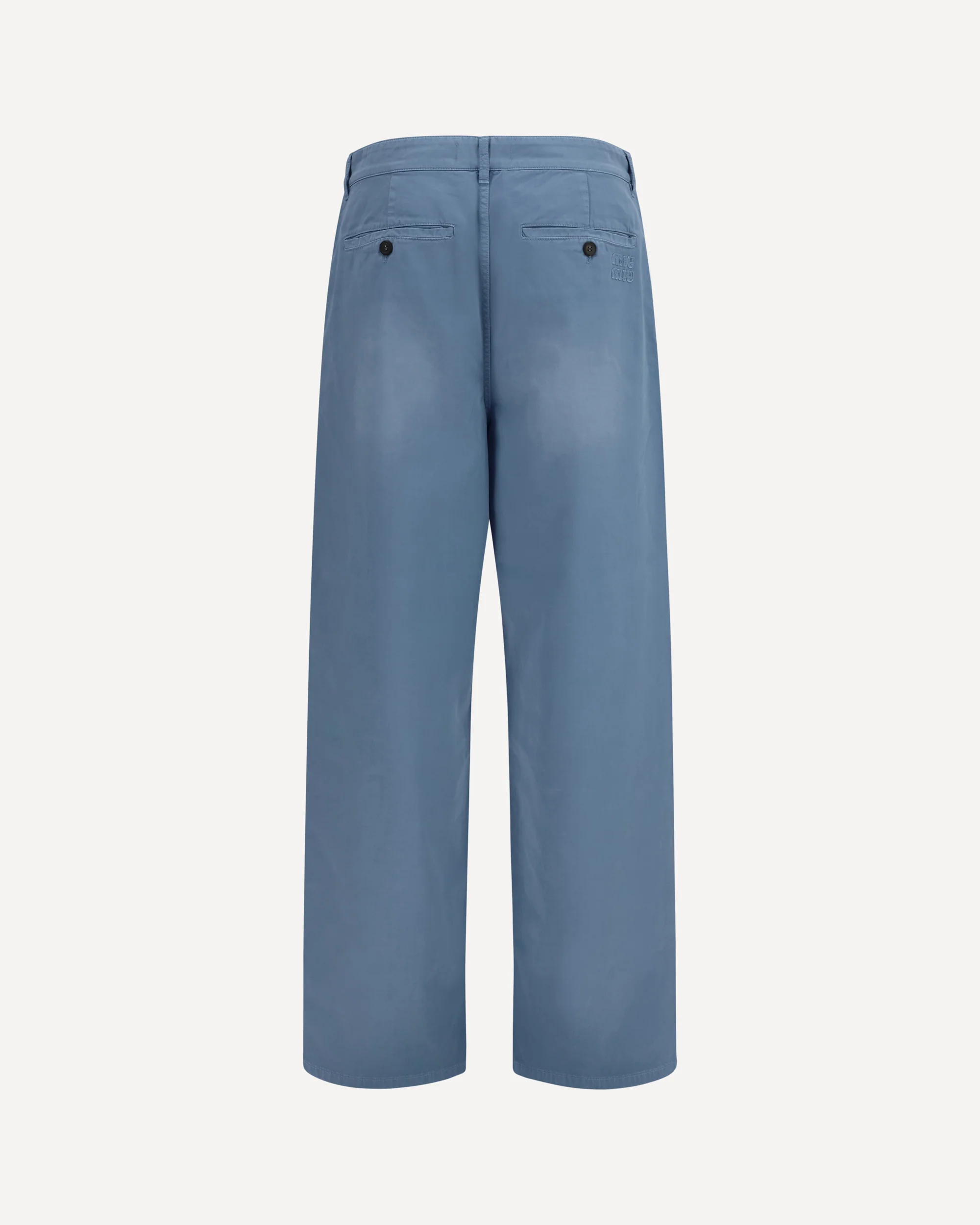 Garment-dyed wide-leg Pants - BLUE | Cheap Luxury Handbags Store,