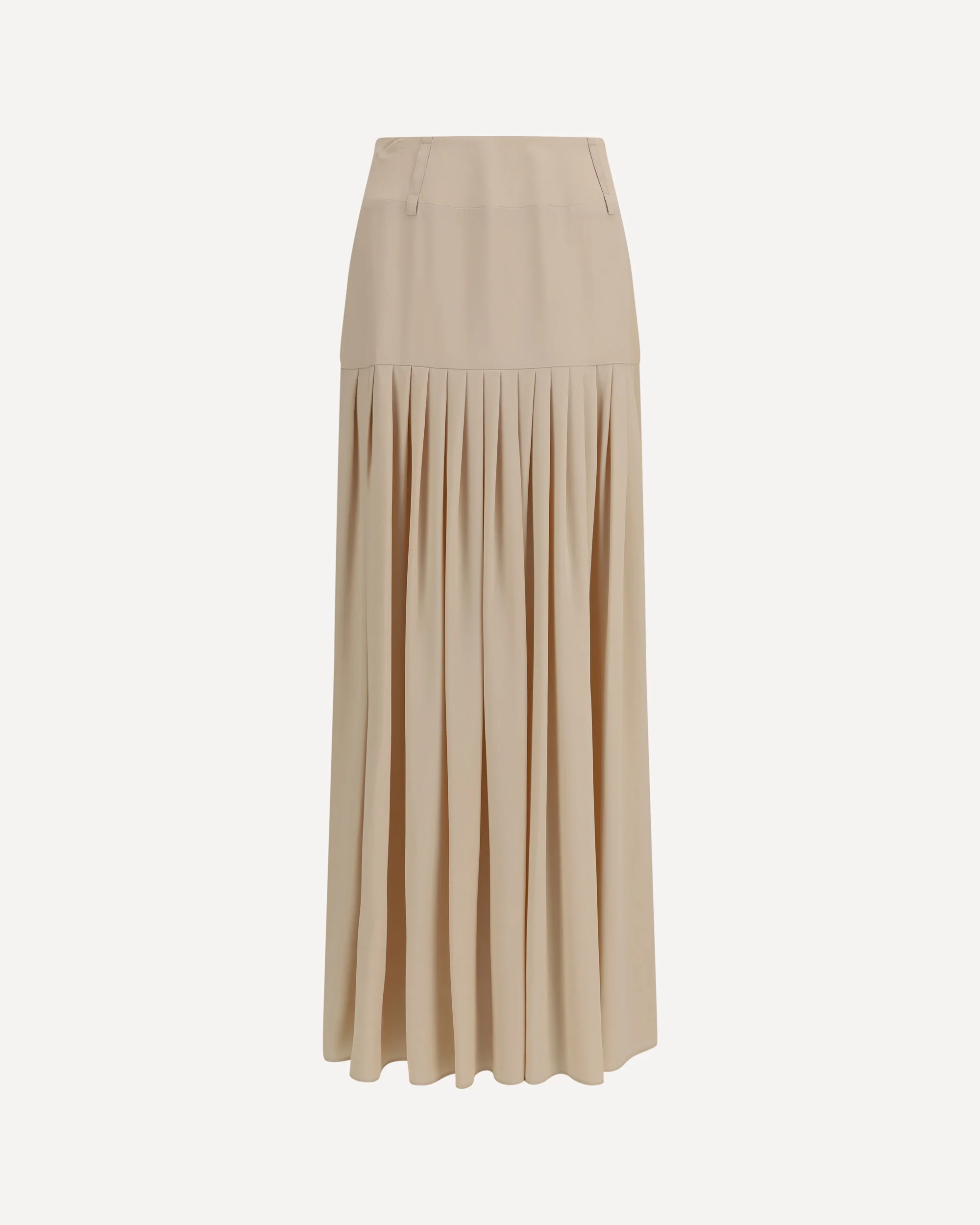 Calla long Skirt in viscose crêpe - CREAM | Cheap Luxury Handbags Store,
