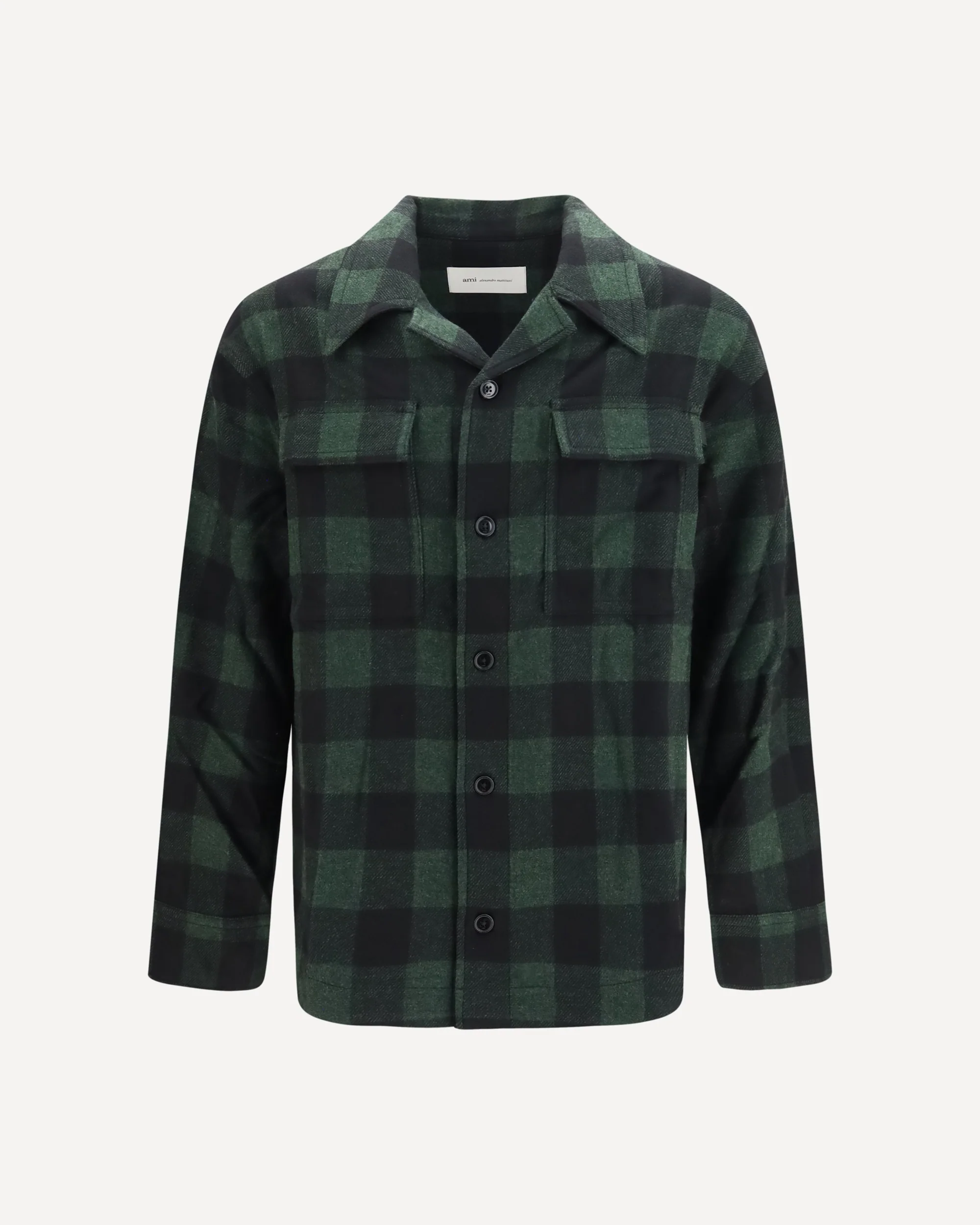 Checked virgin wool Shirt - GREEN | Cheap Luxury Handbags Store,