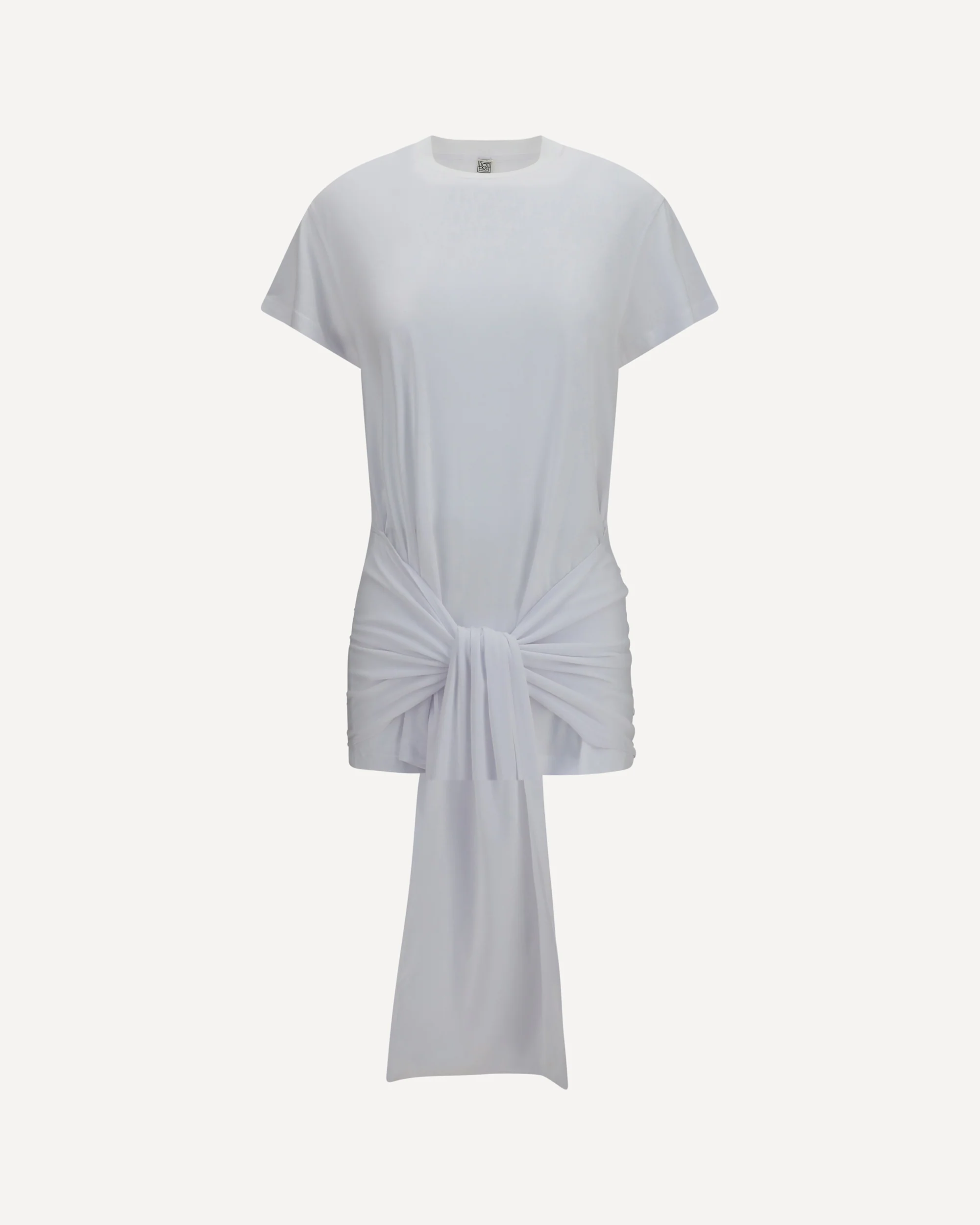 Draped-waist jersey T-shirt - WHITE | Cheap Luxury Handbags Store,