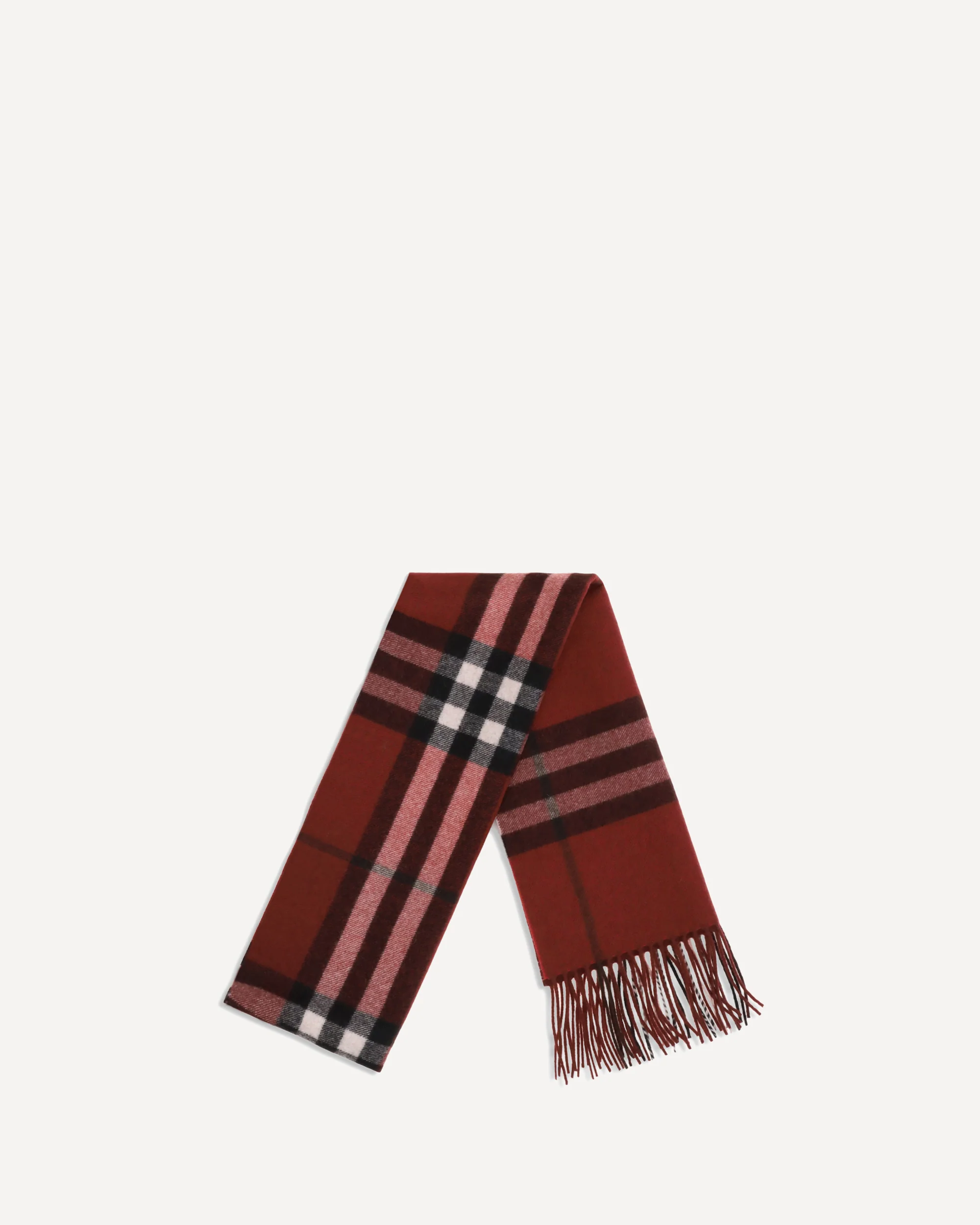 Cashmere Check Scarf - BORDEAUX | Cheap Luxury Handbags Store,
