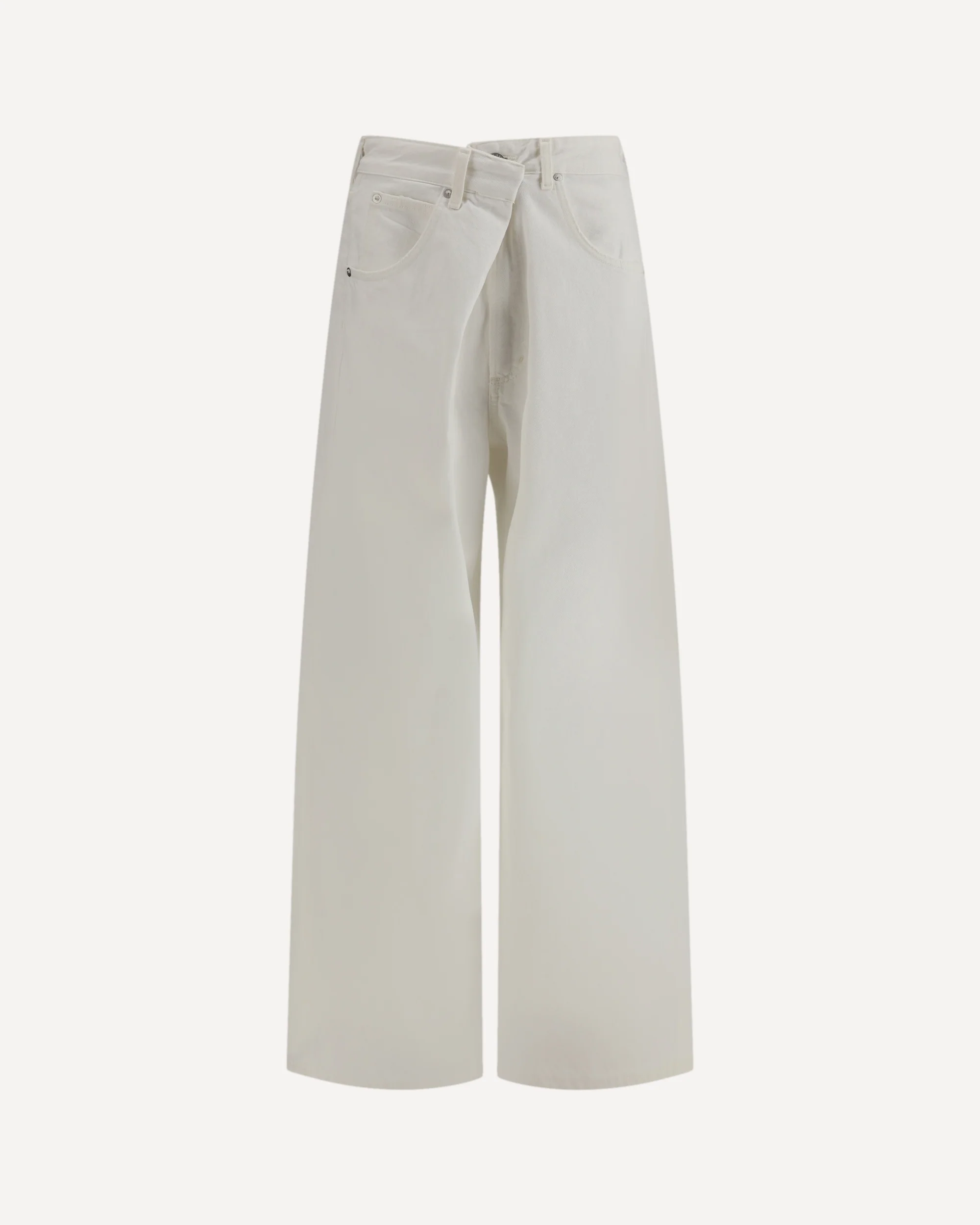 Vana Fold Jeans - WHITE | Cheap Luxury Handbags Store,