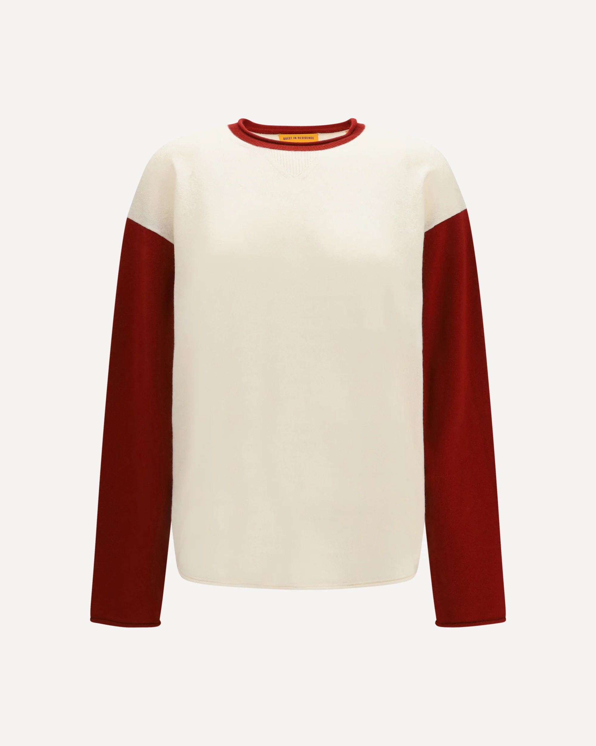 Baseball Oversized Crew Sweater - WHITE | Cheap Luxury Handbags Store,