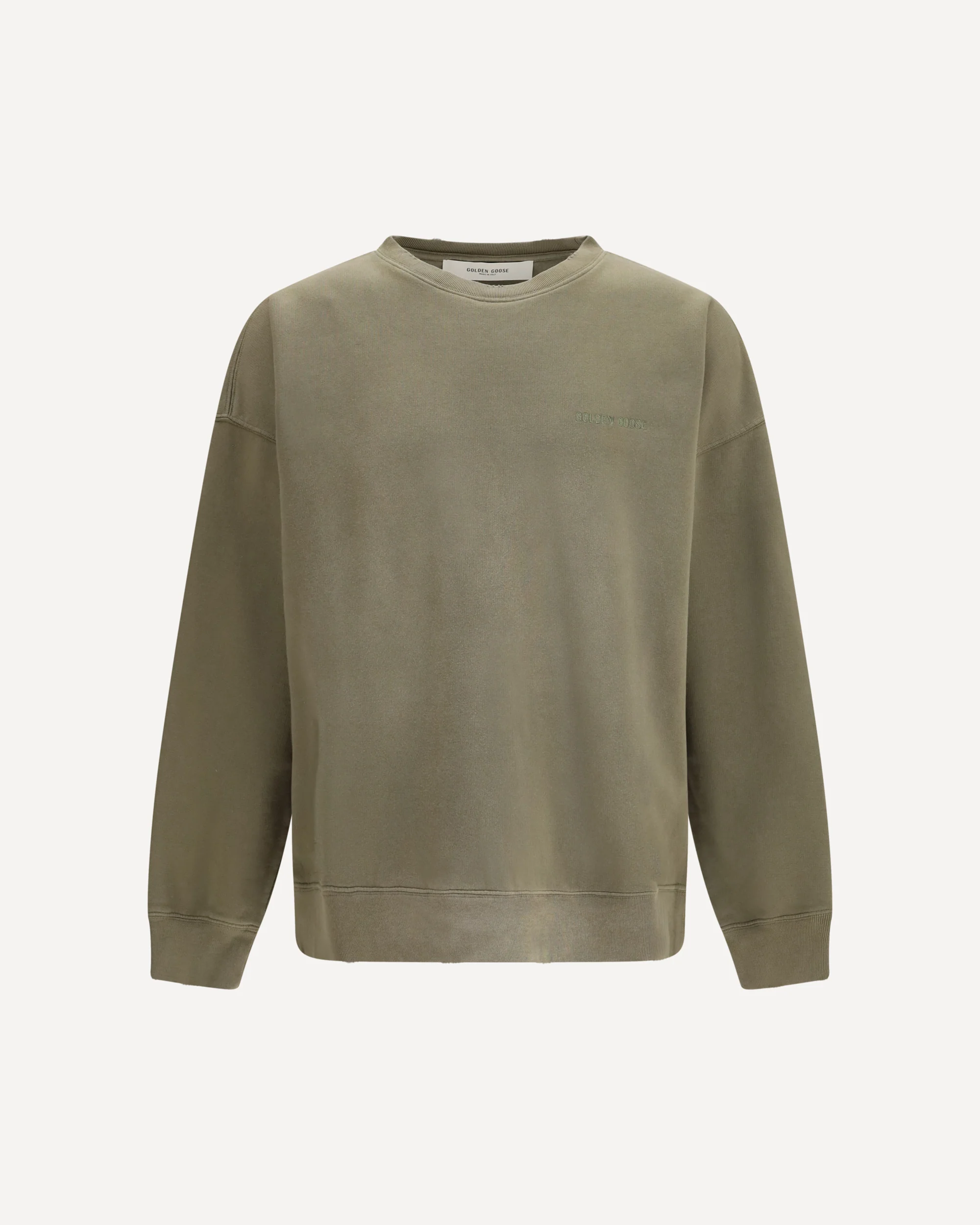 Journey unisex Crew neck in garment-dyed cotton fleece - GREEN | Cheap Luxury Handbags Store,