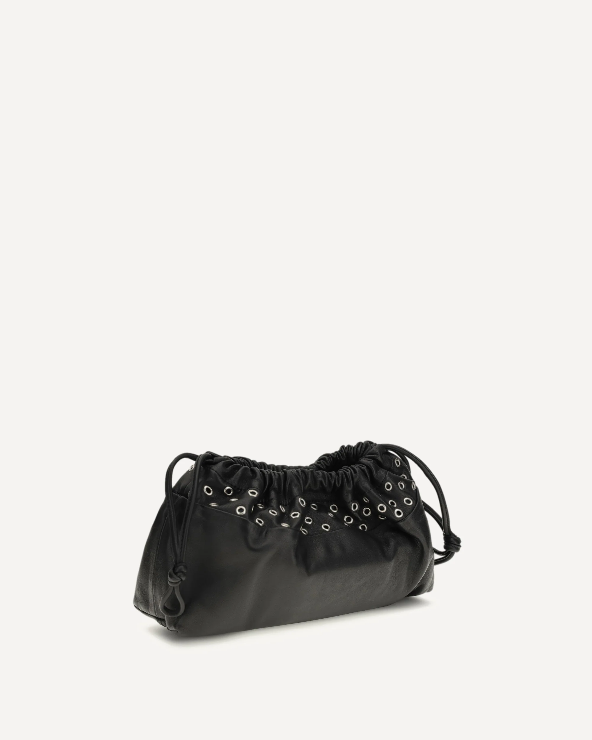Double Clutch with eyelets - BLACK | Cheap Luxury Handbags Store,