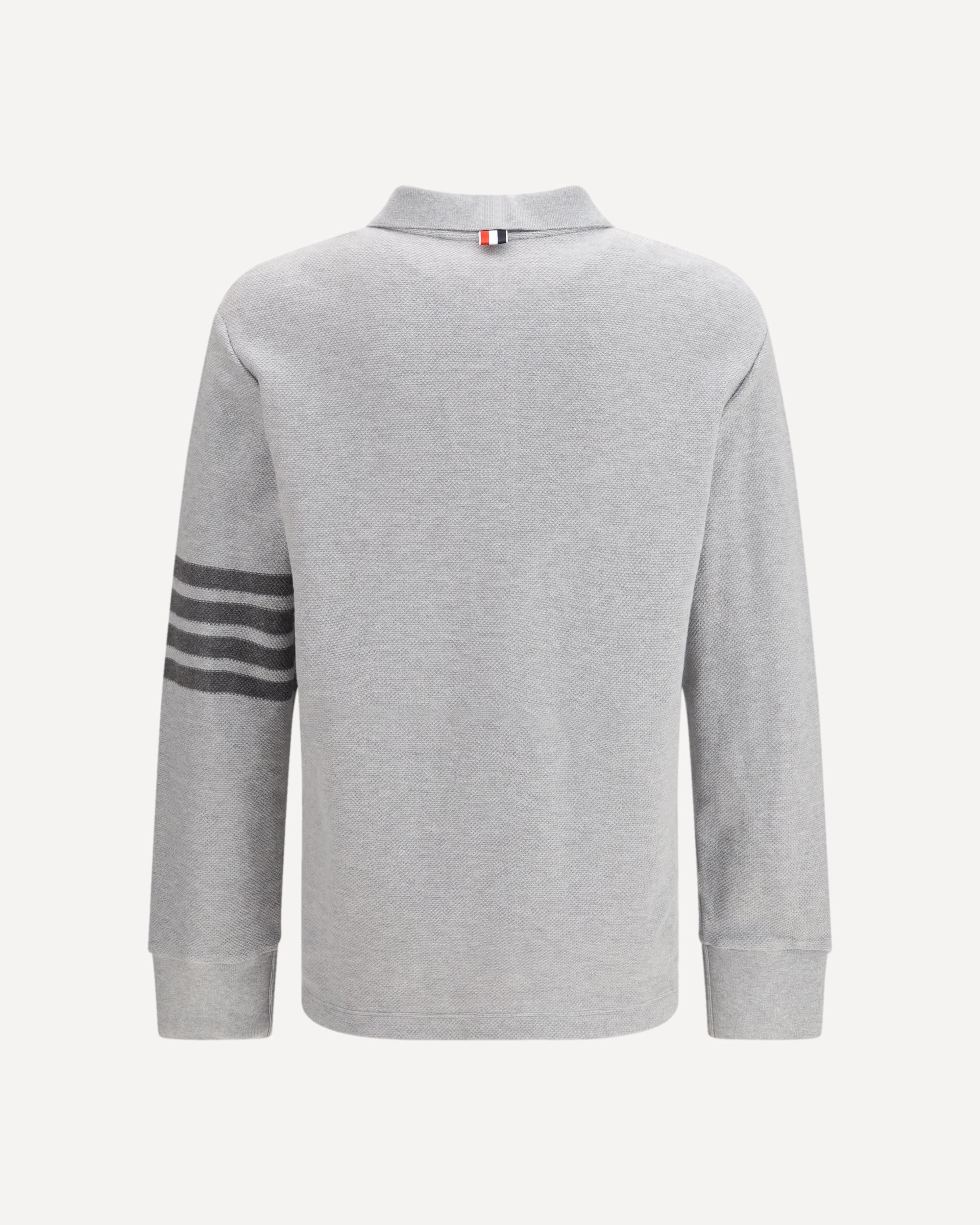 Piqué long-sleeve Polo - GREY | Cheap Luxury Handbags Store,
