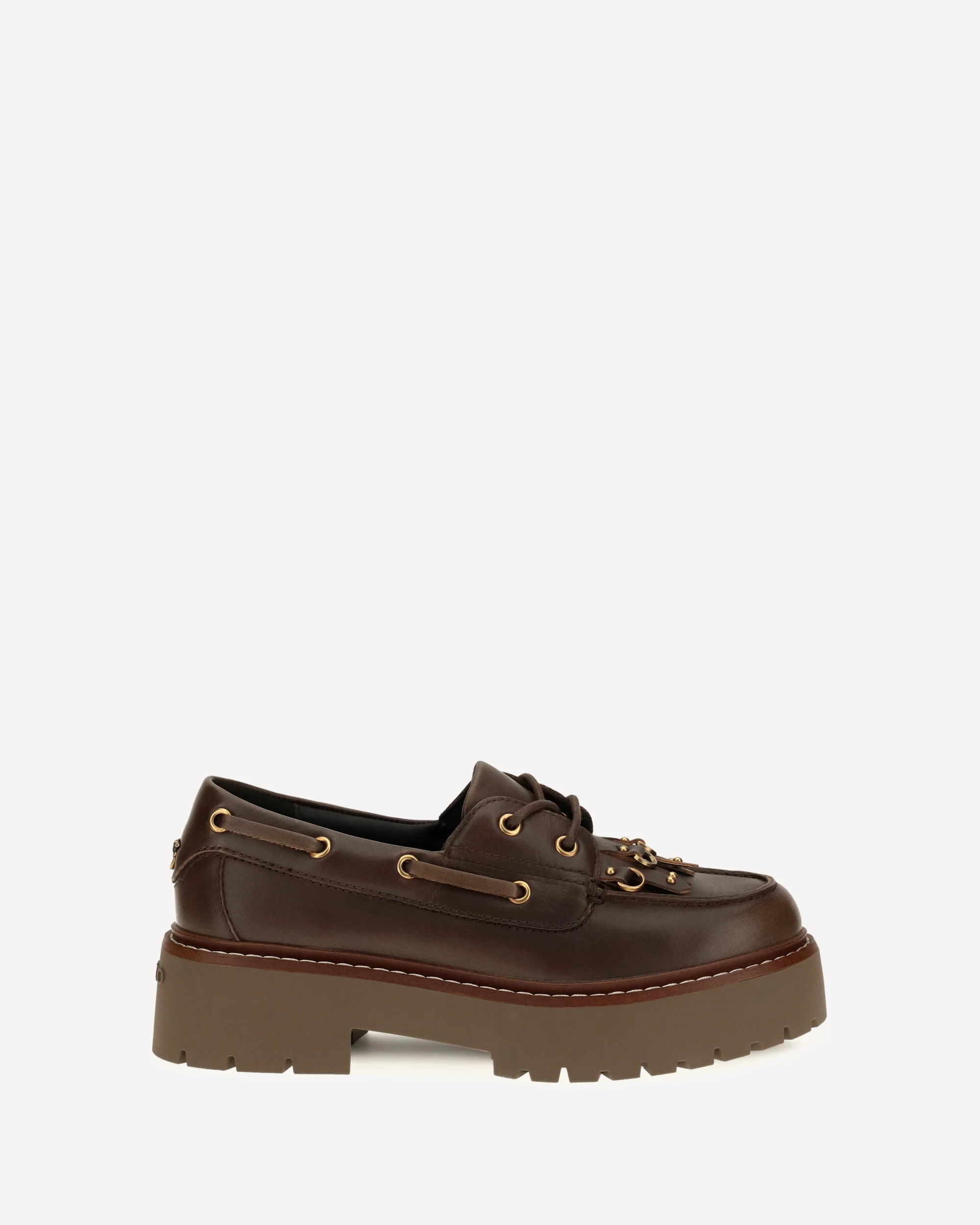 Margaret 01 brushed leather Loafers - BROWN | Cheap Luxury Handbags Store,