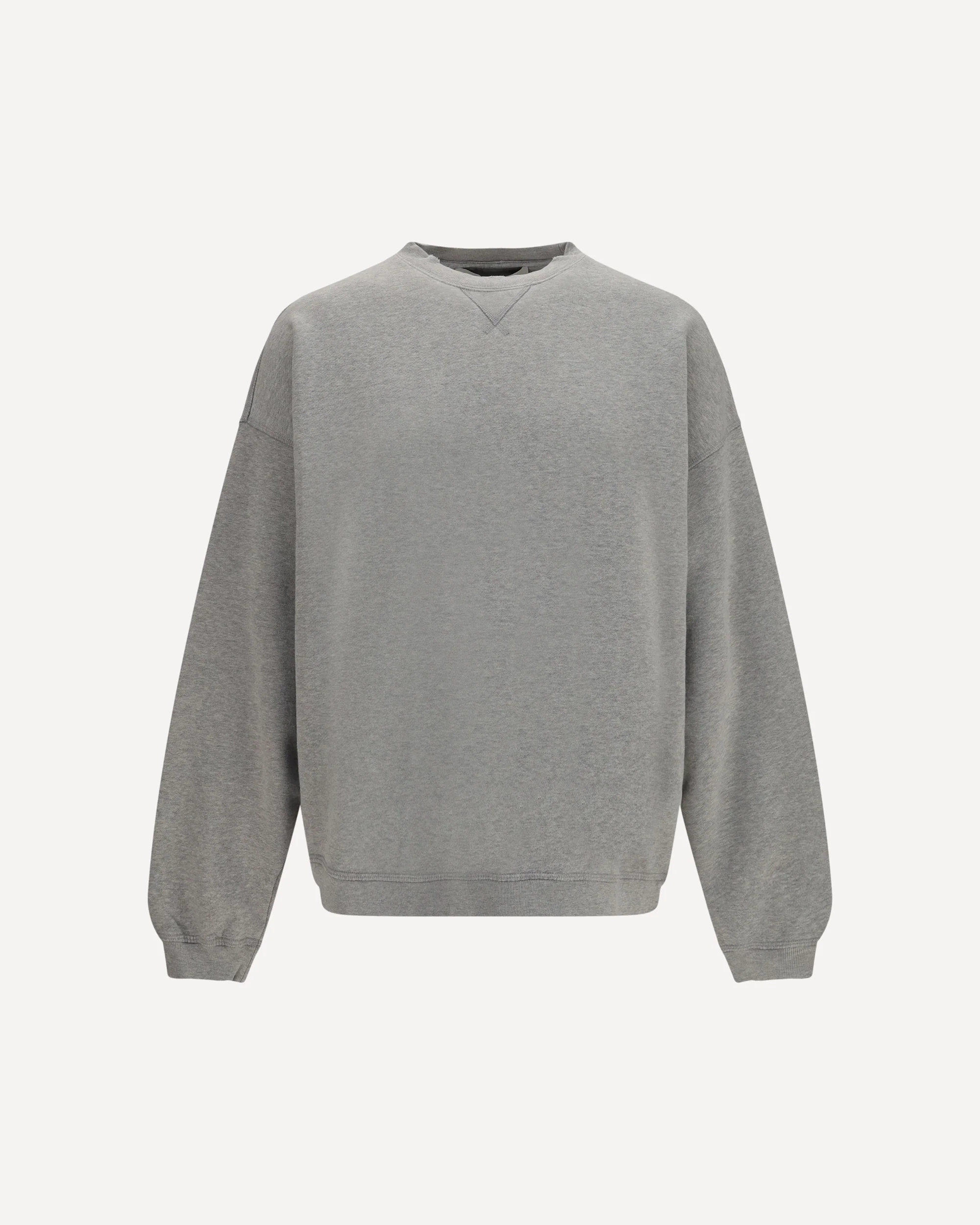 Oversized Crewneck Sweater with lettering on the back - GREY | Cheap Luxury Handbags Store,