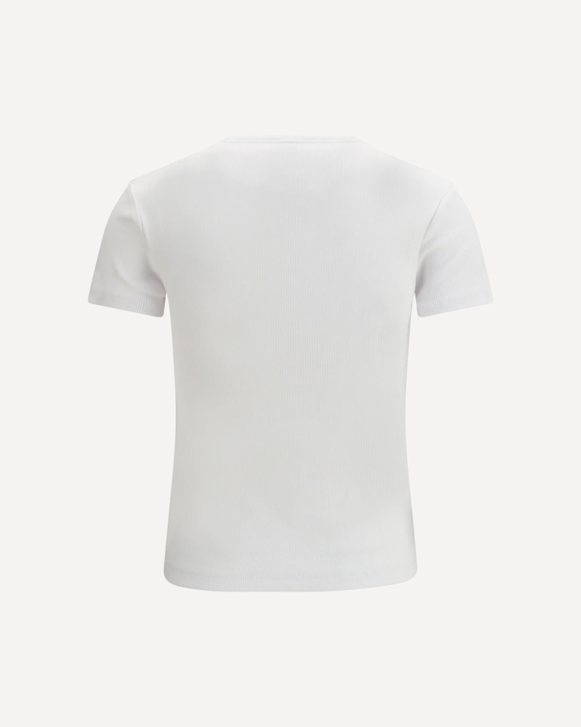 Off Stamp Rib Basic T-shirt - WHITE | Cheap Luxury Handbags Store,