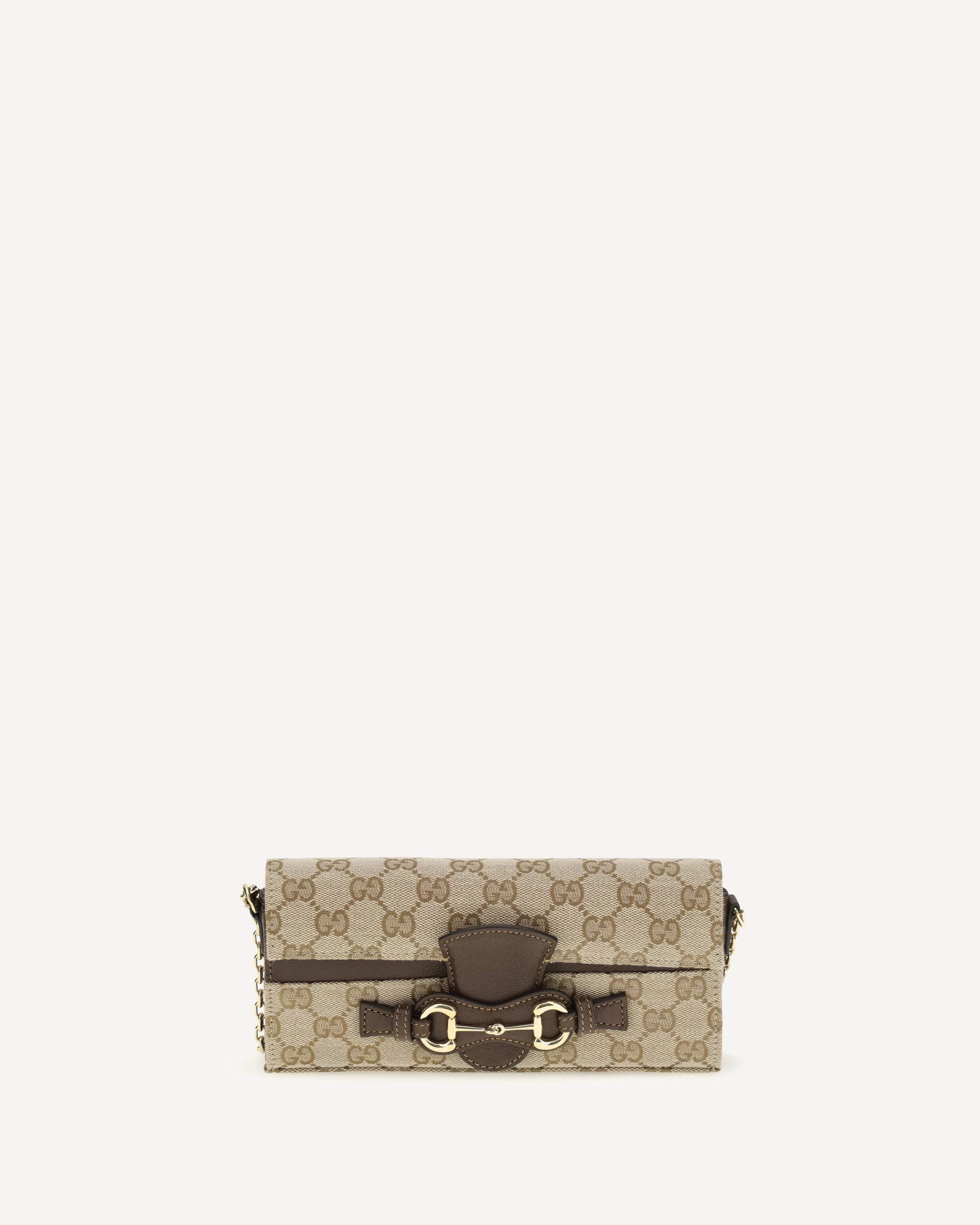 GG Fabric chain Wallet with Horsebit - BEIGE | Cheap Luxury Handbags Store,