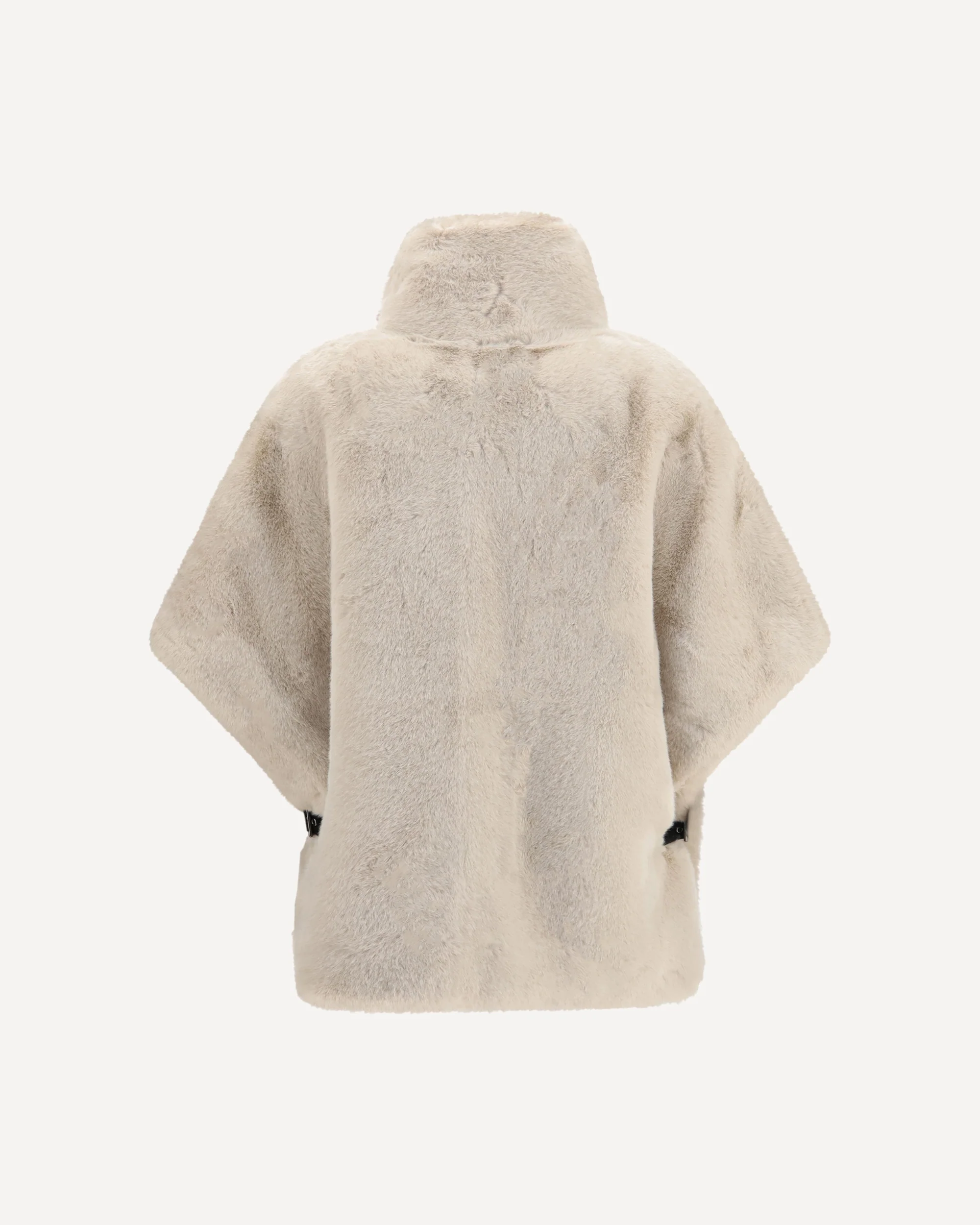 Faux fur Jacket with buckle - BEIGE | Cheap Luxury Handbags Store,