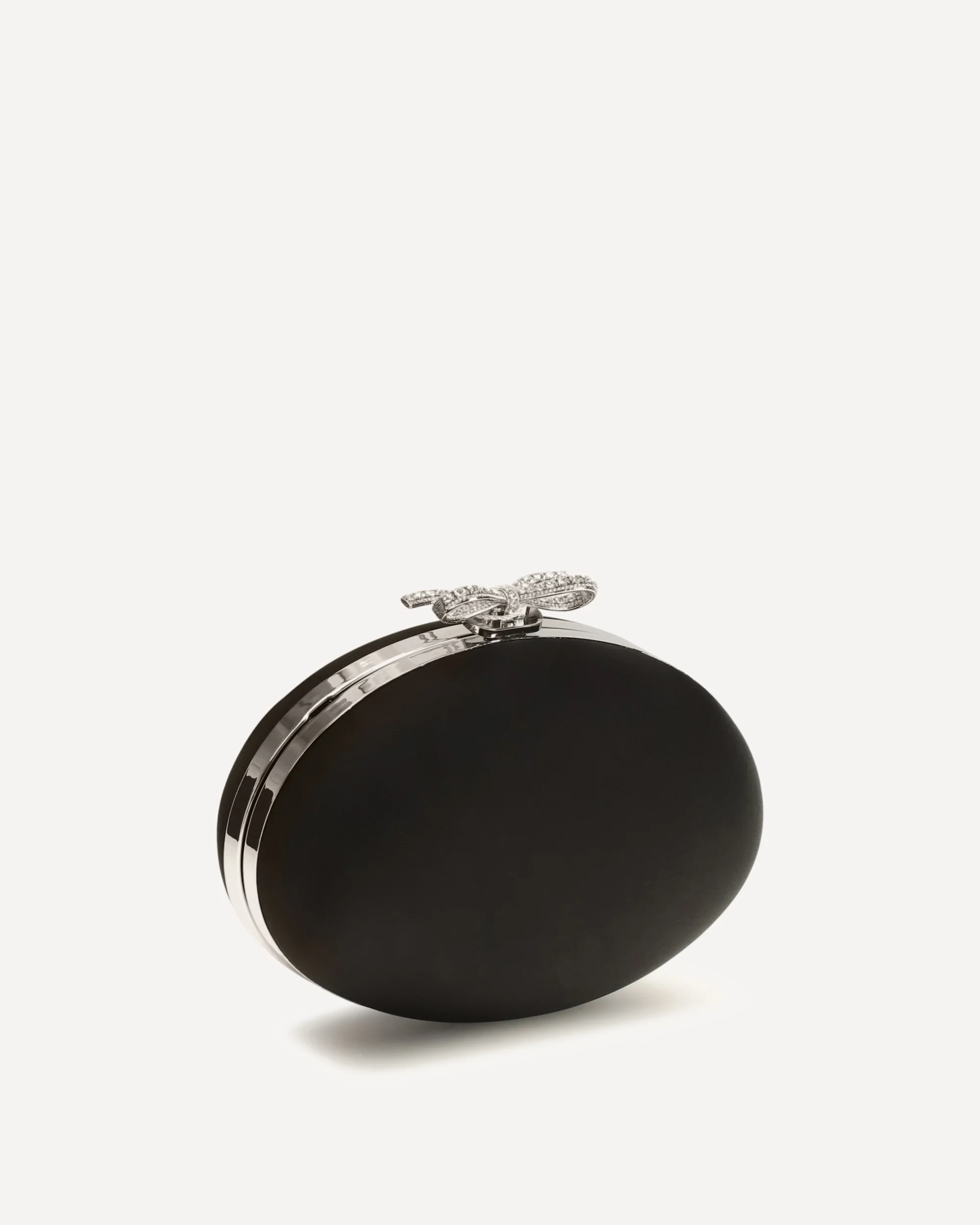 Oval satin Clutch - BLACK | Cheap Luxury Handbags Store,