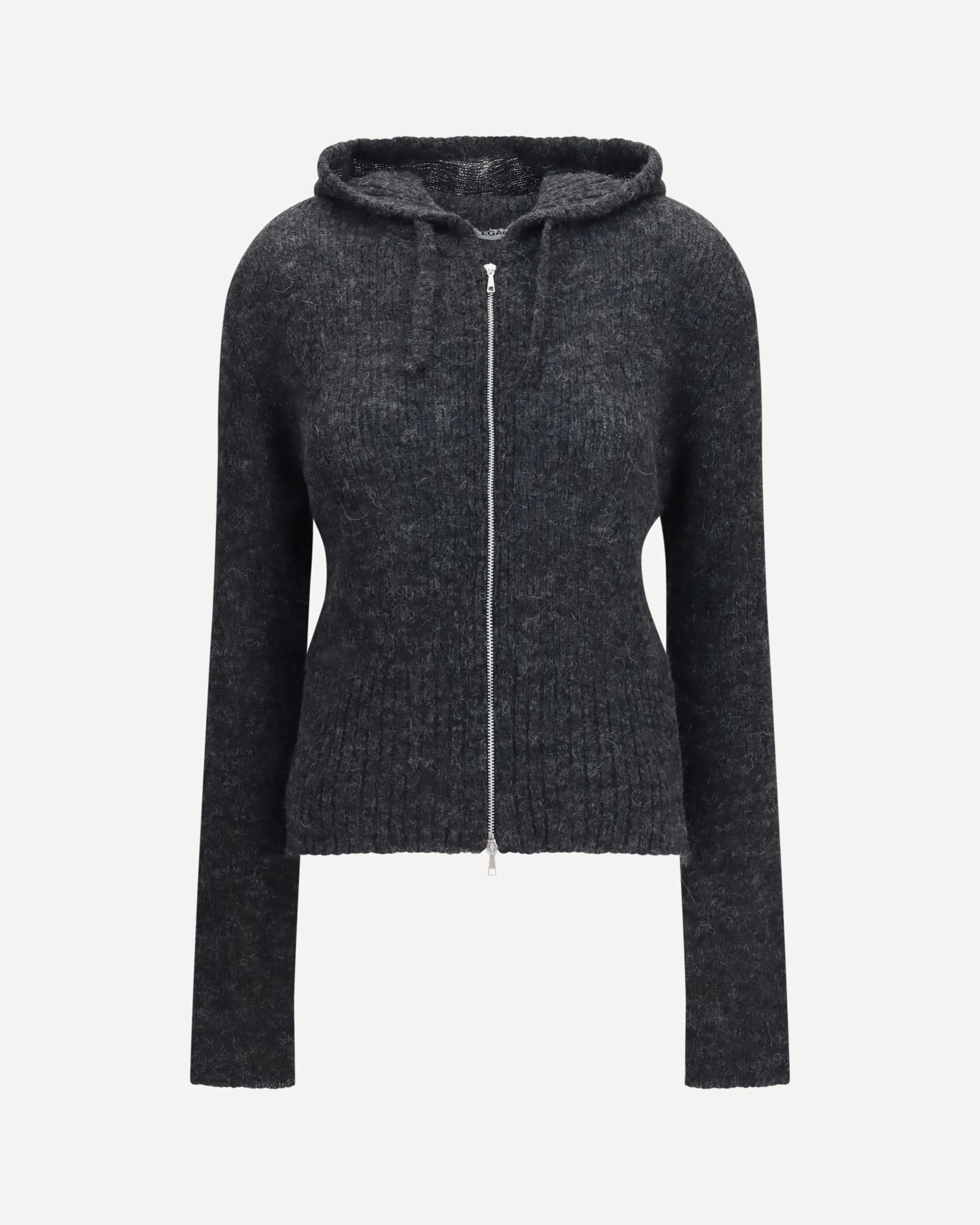Alpaca-blend Zip-Up Hoodie - GREY | Cheap Luxury Handbags Store,