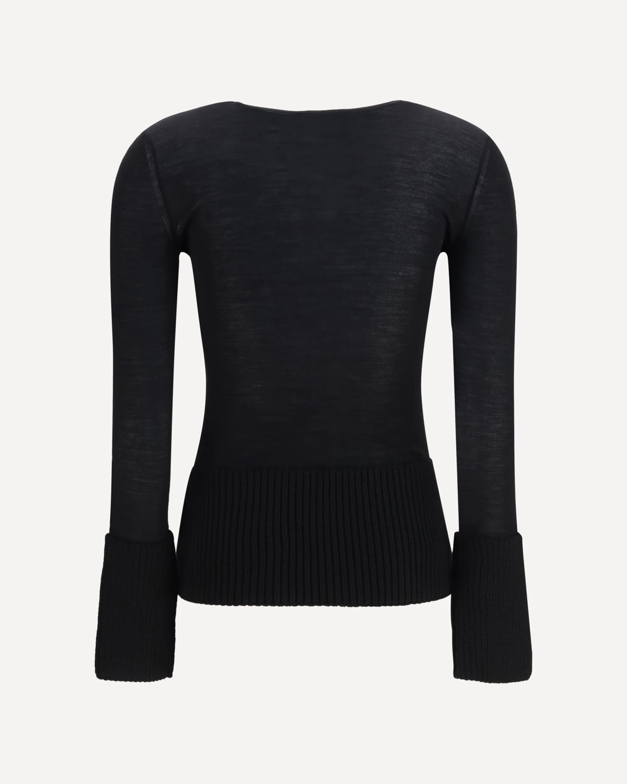 Merino wool crewneck Top - BLACK | Cheap Luxury Handbags Store,