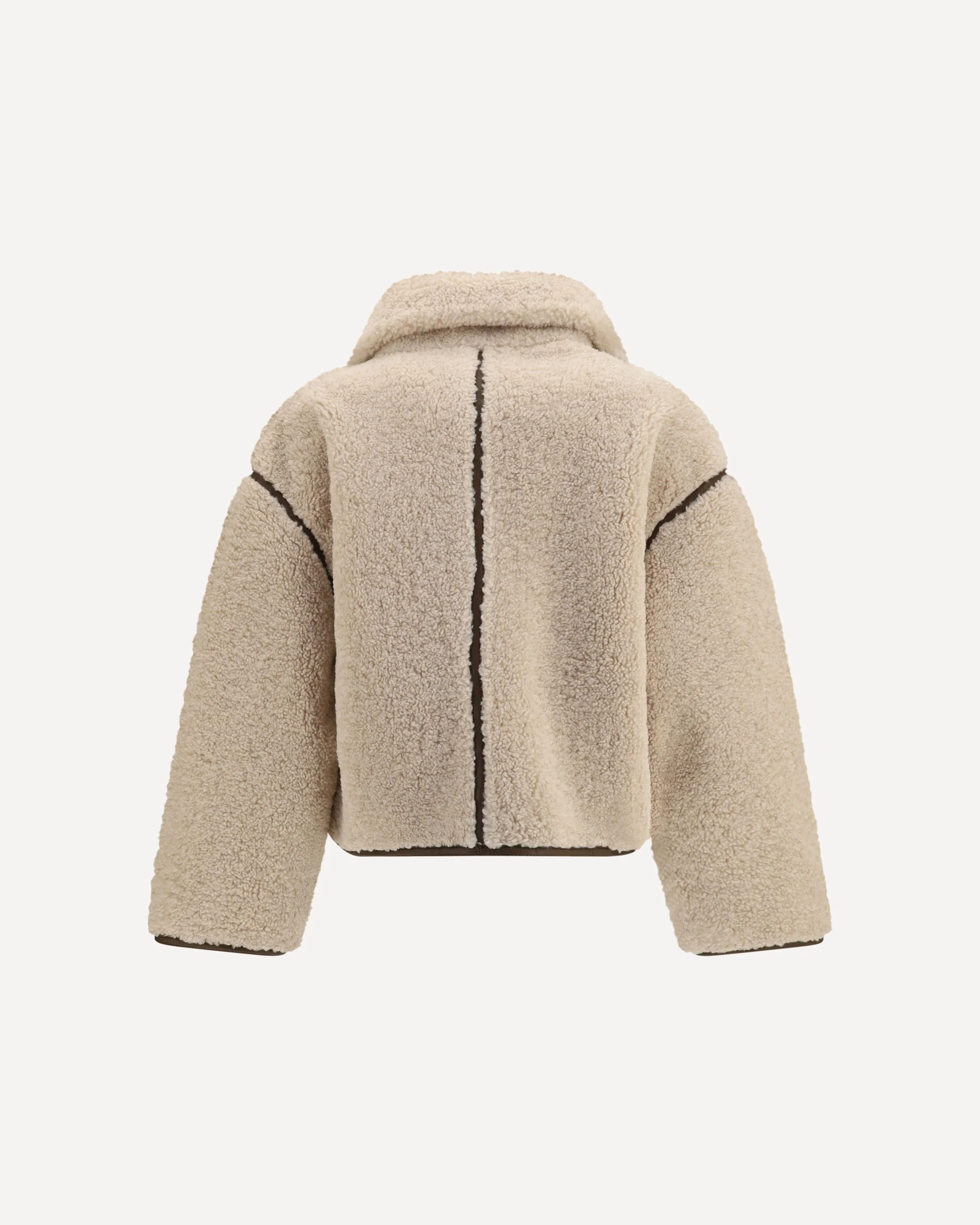 Eco shearling Jacket - CREAM | Cheap Luxury Handbags Store,