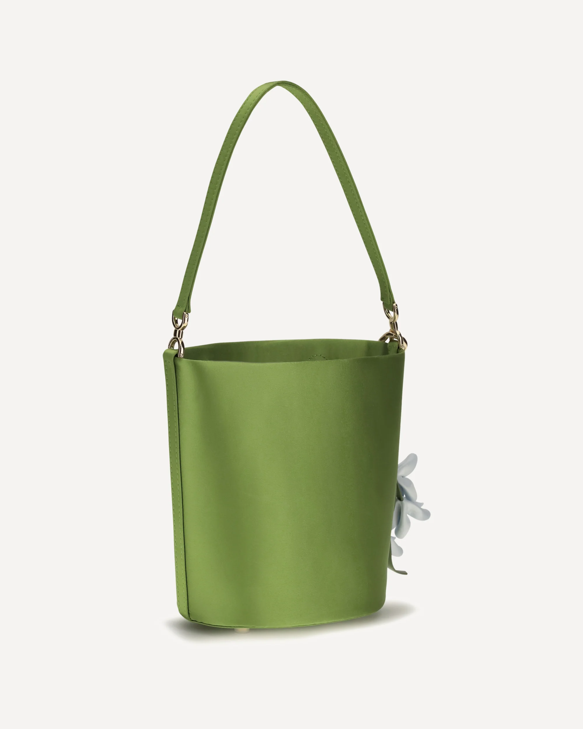 Satin Bucket Bag - GREEN | Cheap Luxury Handbags Store,