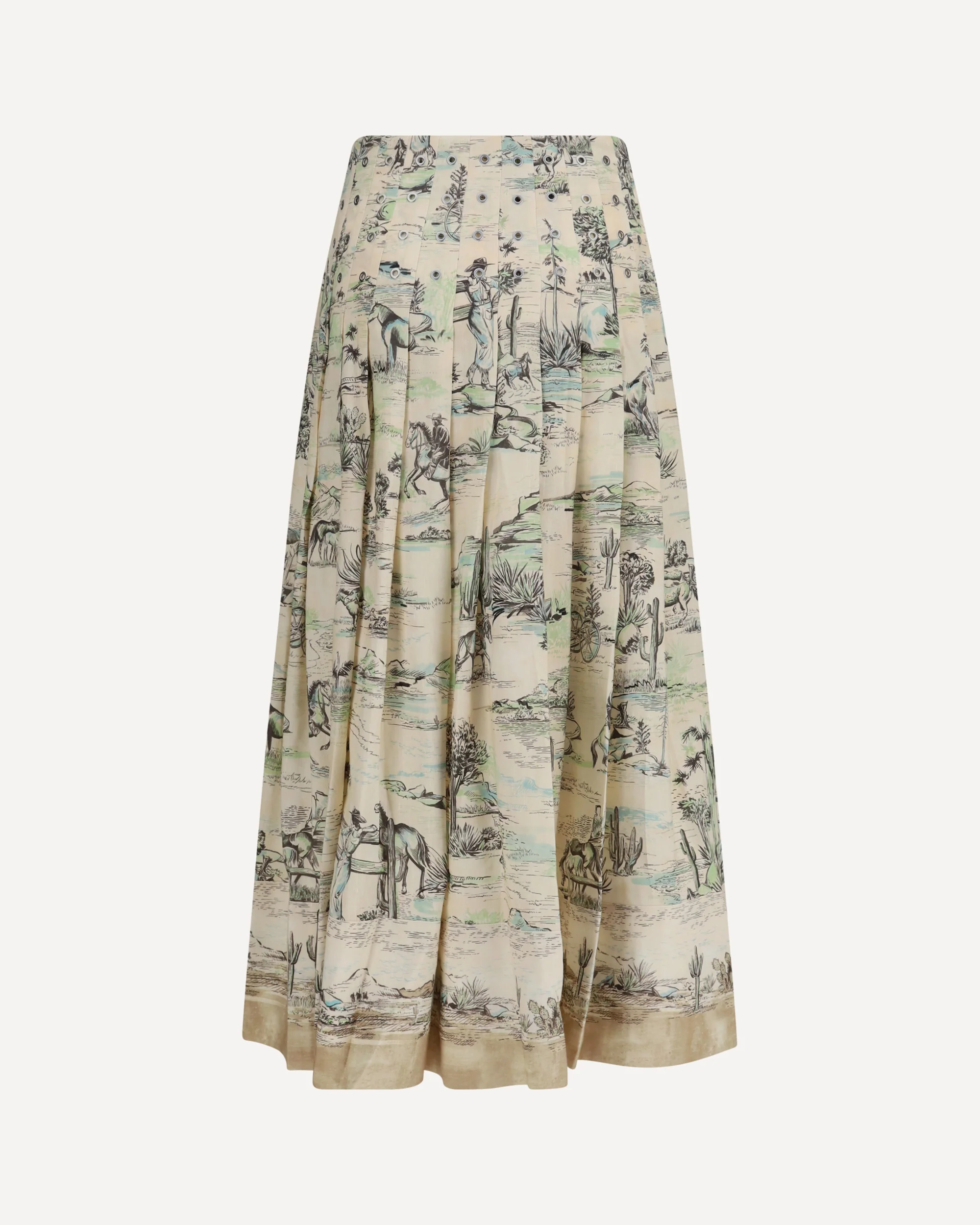 Scout linen midi Skirt - CREAM | Cheap Luxury Handbags Store,