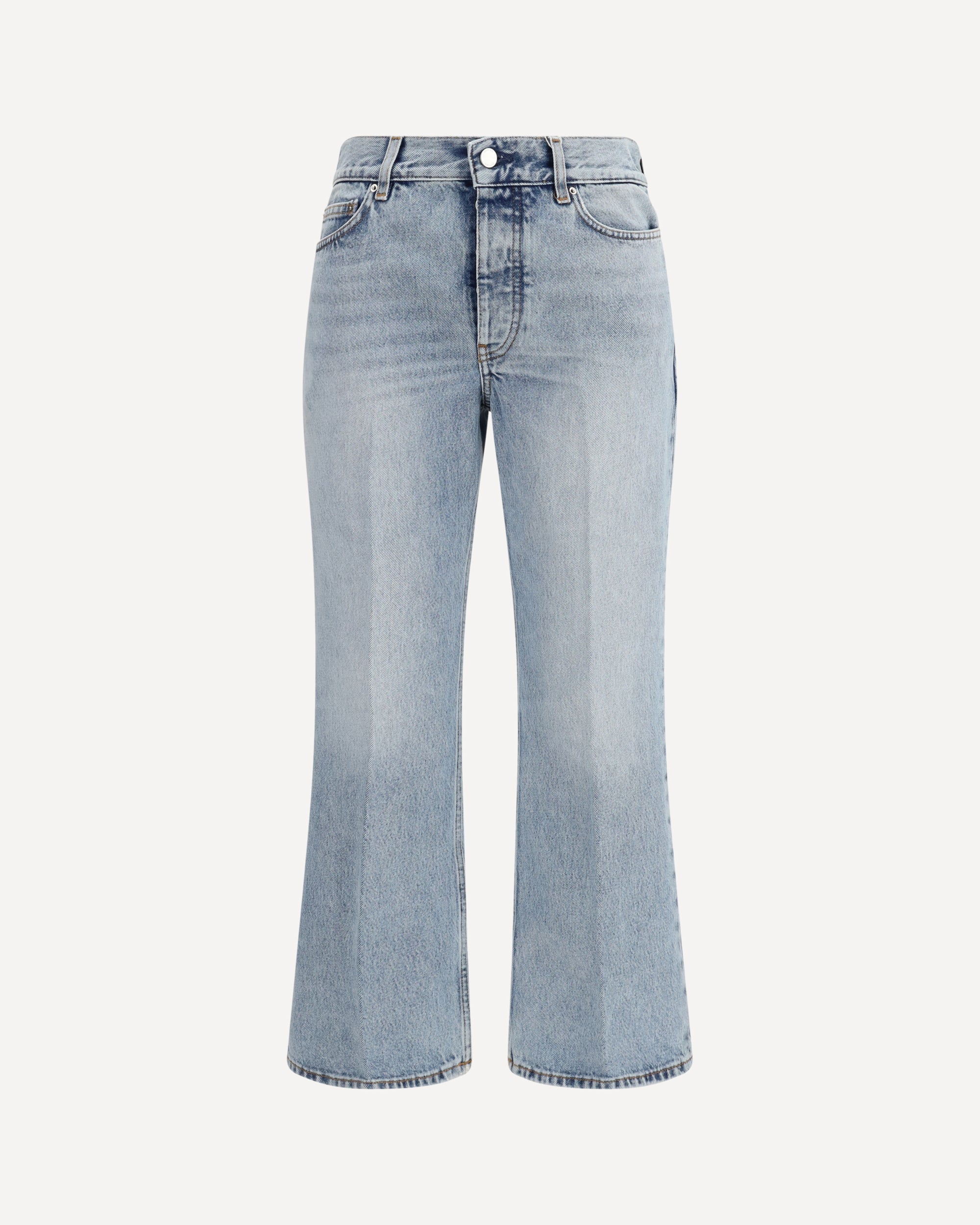 Cotton flared-hem Jeans - LIGHT BLUE | Cheap Luxury Handbags Store,